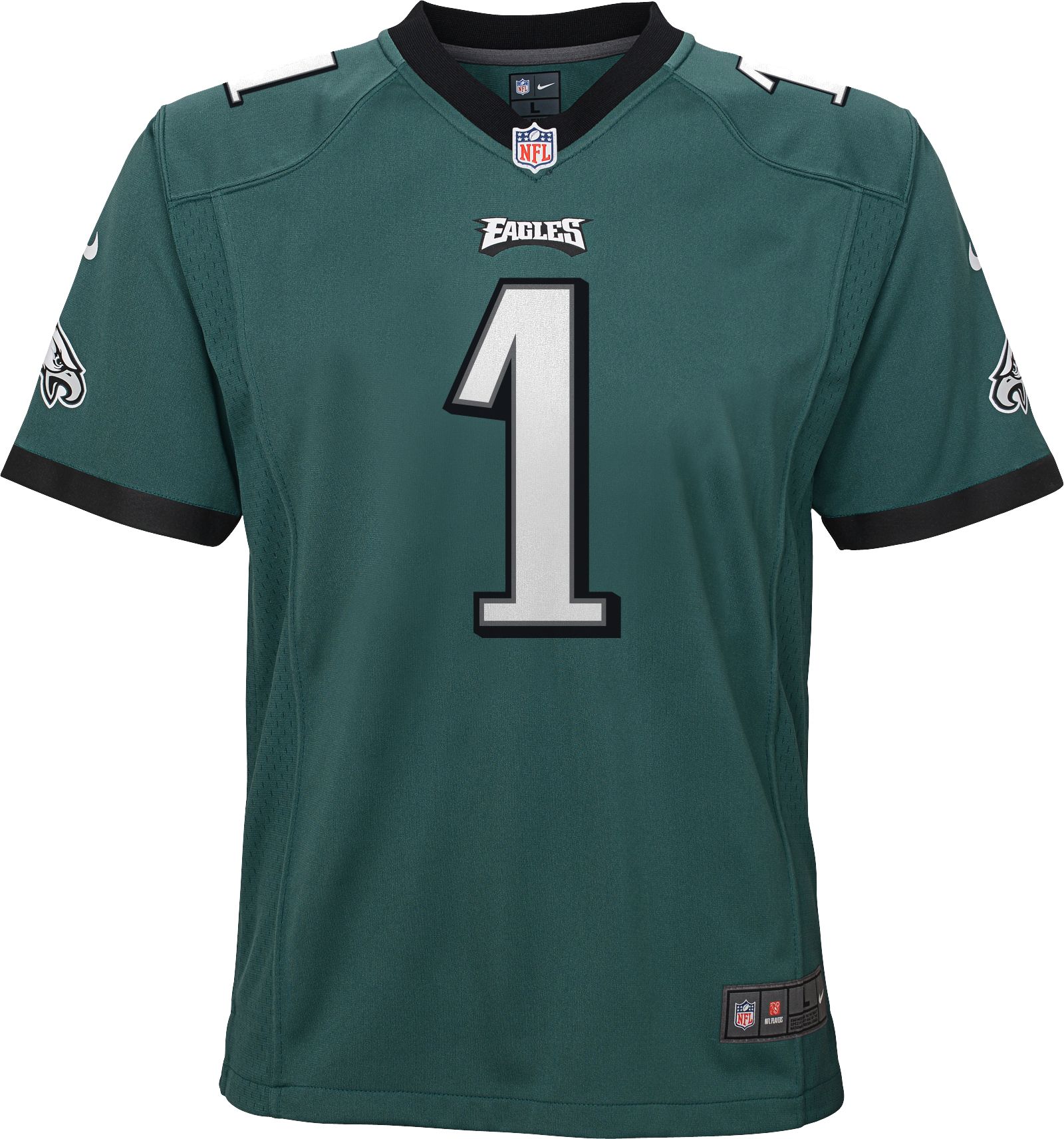 Nike / Youth Philadelphia Eagles Jalen Hurts #1 Green Game Jersey