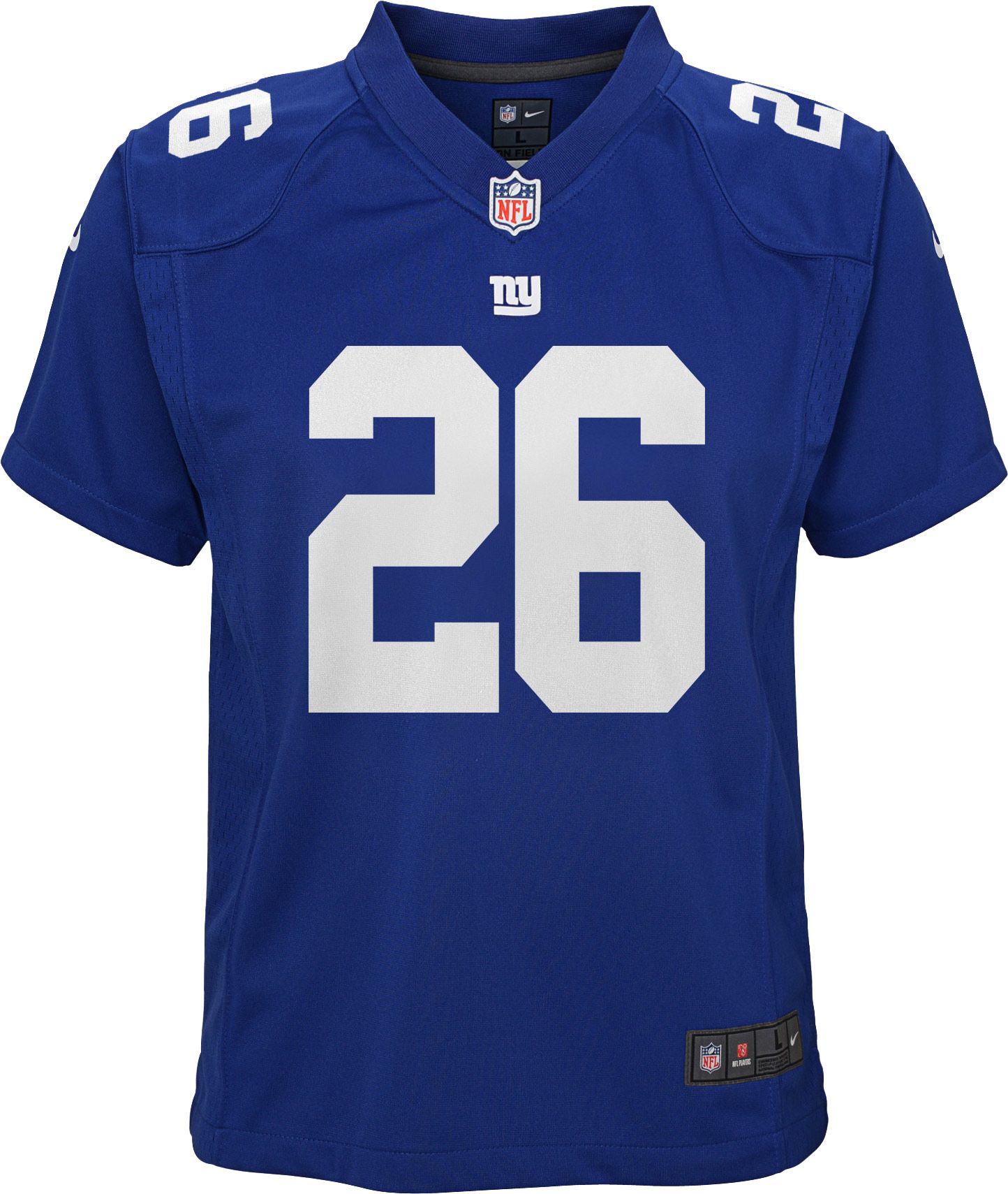Nike Youth New York Giants Saquon Barkley #26 Royal Game Jersey product image