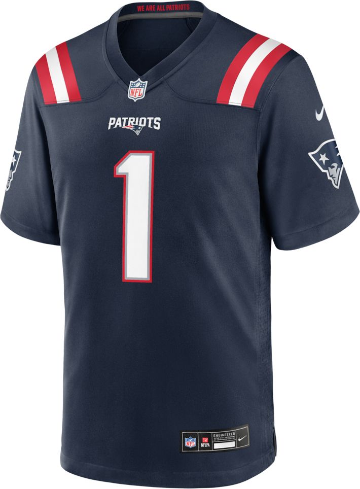 Nike Boys' New England Patriots A.J. Brown #1 Navy Game Jersey product image