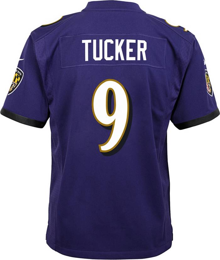 Nike Youth Baltimore Ravens Justin Tucker #9 Purple Game Jersey