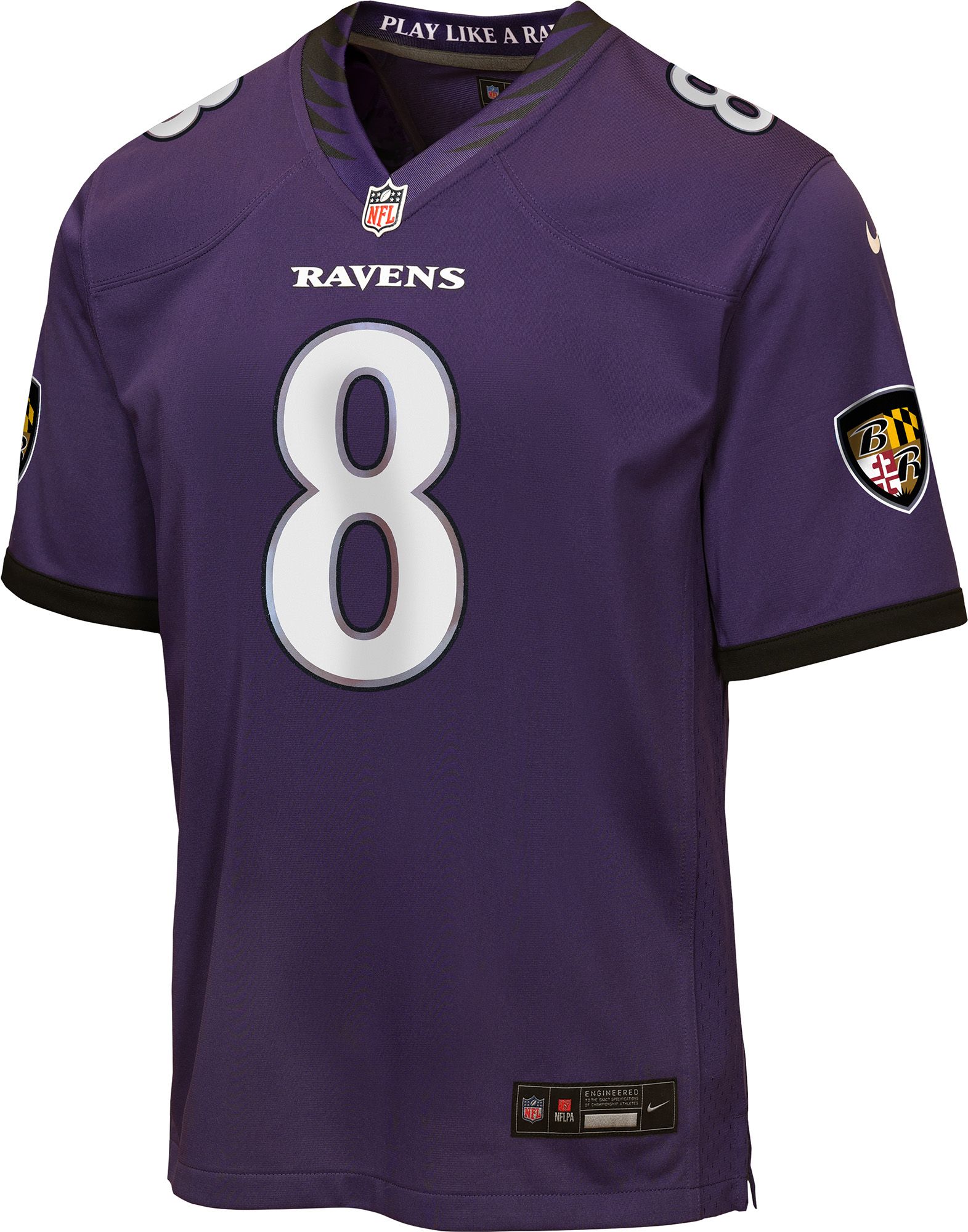 Nike Youth Baltimore Ravens Lamar Jackson #8 Purple Home Game Jersey product image