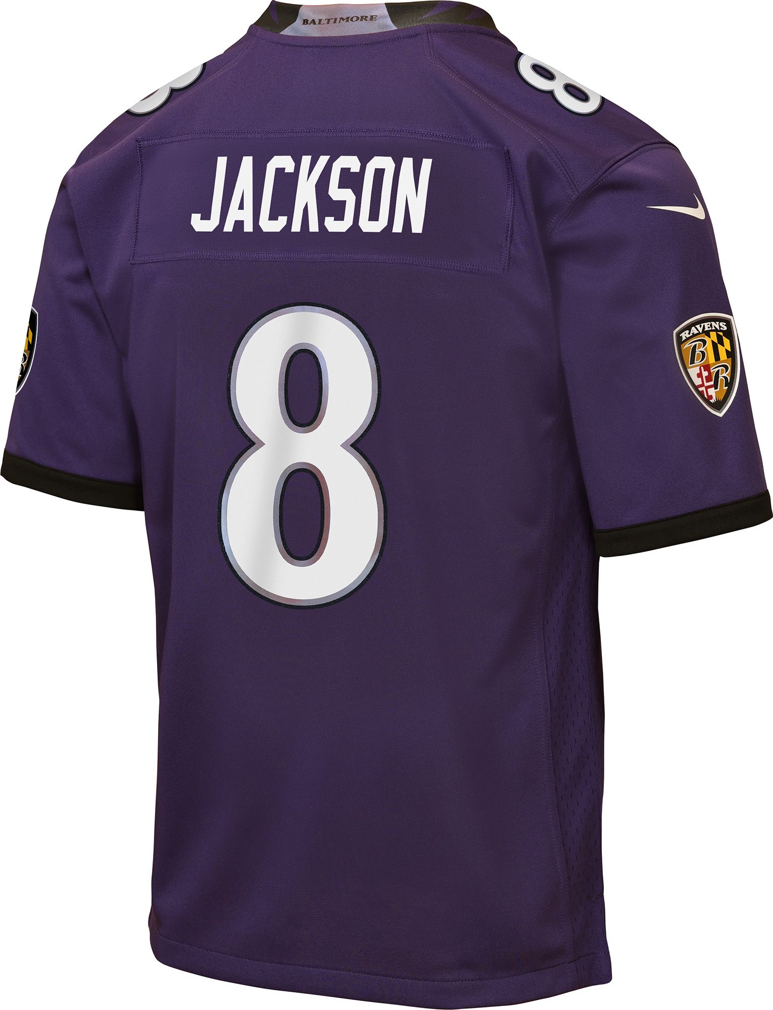 Nike Youth Baltimore Ravens Lamar Jackson #8 Purple Home Game Jersey product image