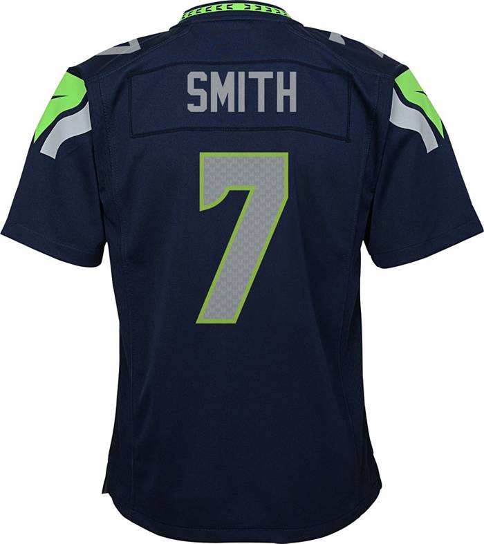 Nike Youth Seattle Seahawks Geno Smith #7 Navy Game Jersey