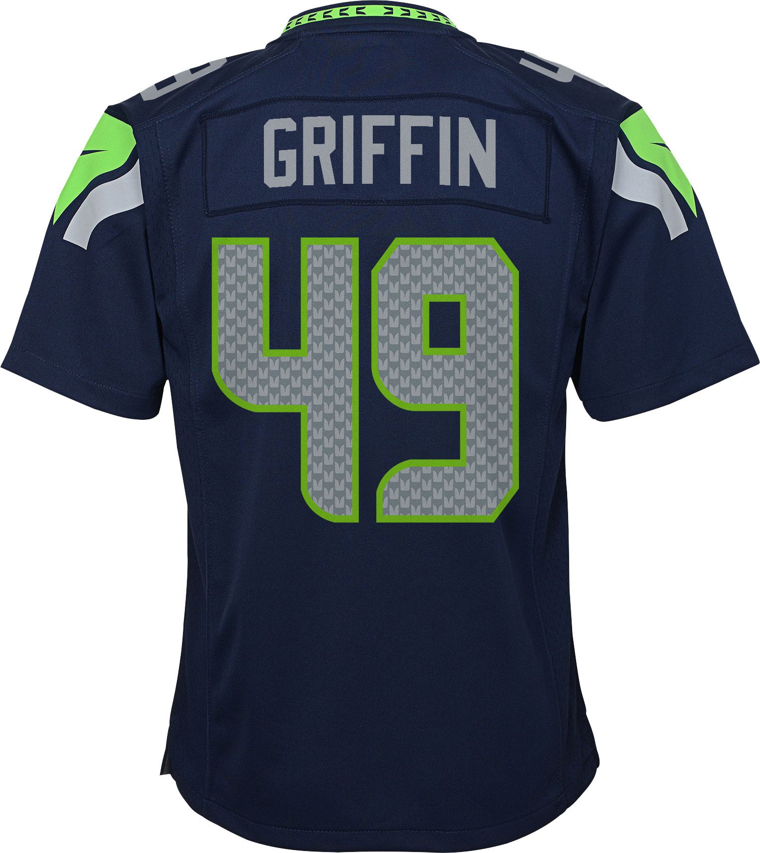 Nike Youth Seattle Seahawks Shaquem Griffin #49 Navy Game Jersey product image