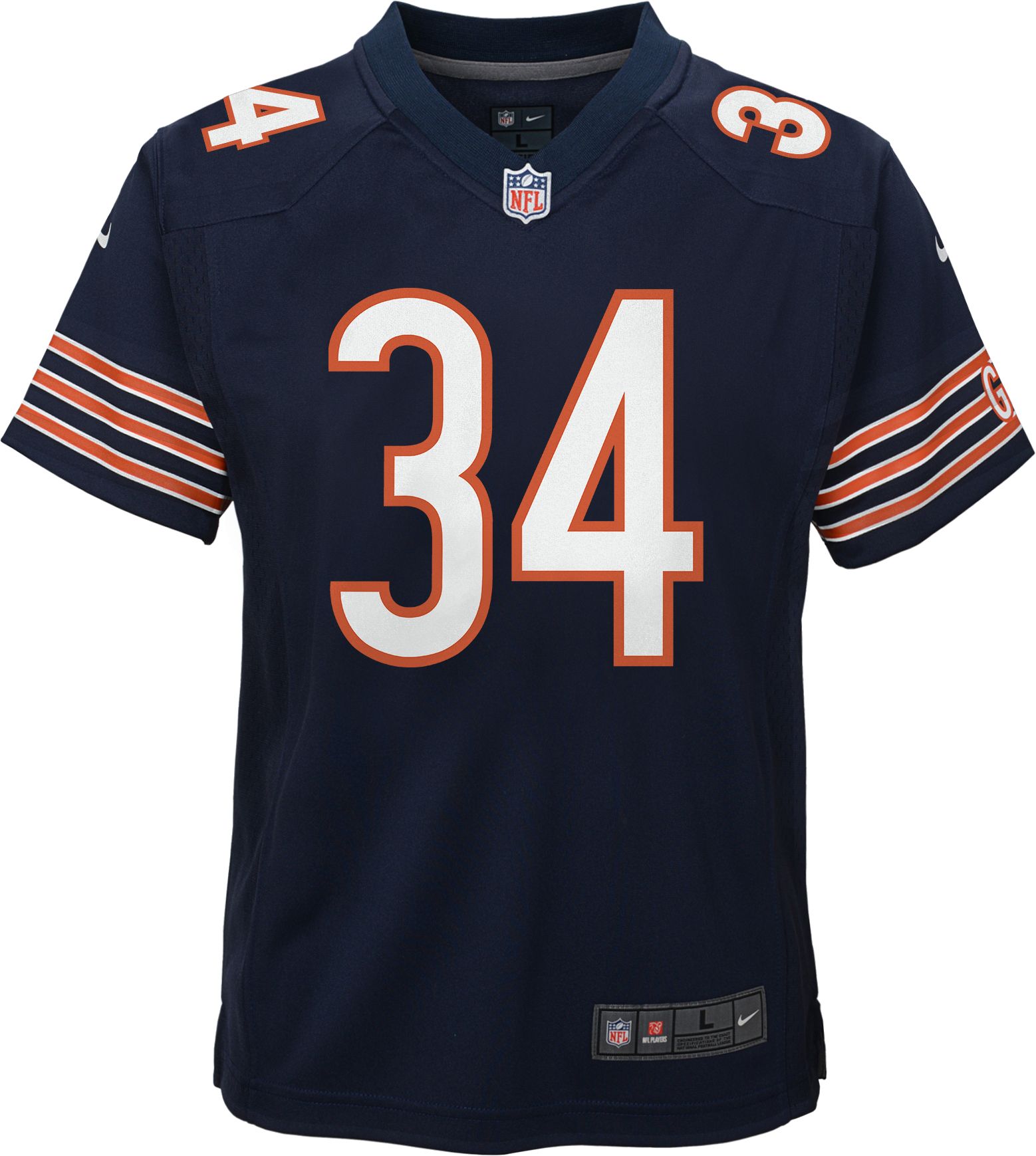 Nike Chicago Bears No34 Walter Payton Orange Alternate Youth Stitched NFL Elite Drift Fashion Jersey