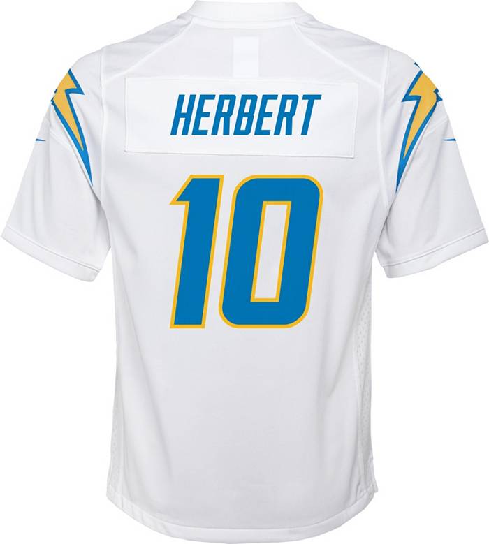 Justin Herbert #10 Los Angeles Chargers Youth Inverted Nike Game Jersey  -Yellow
