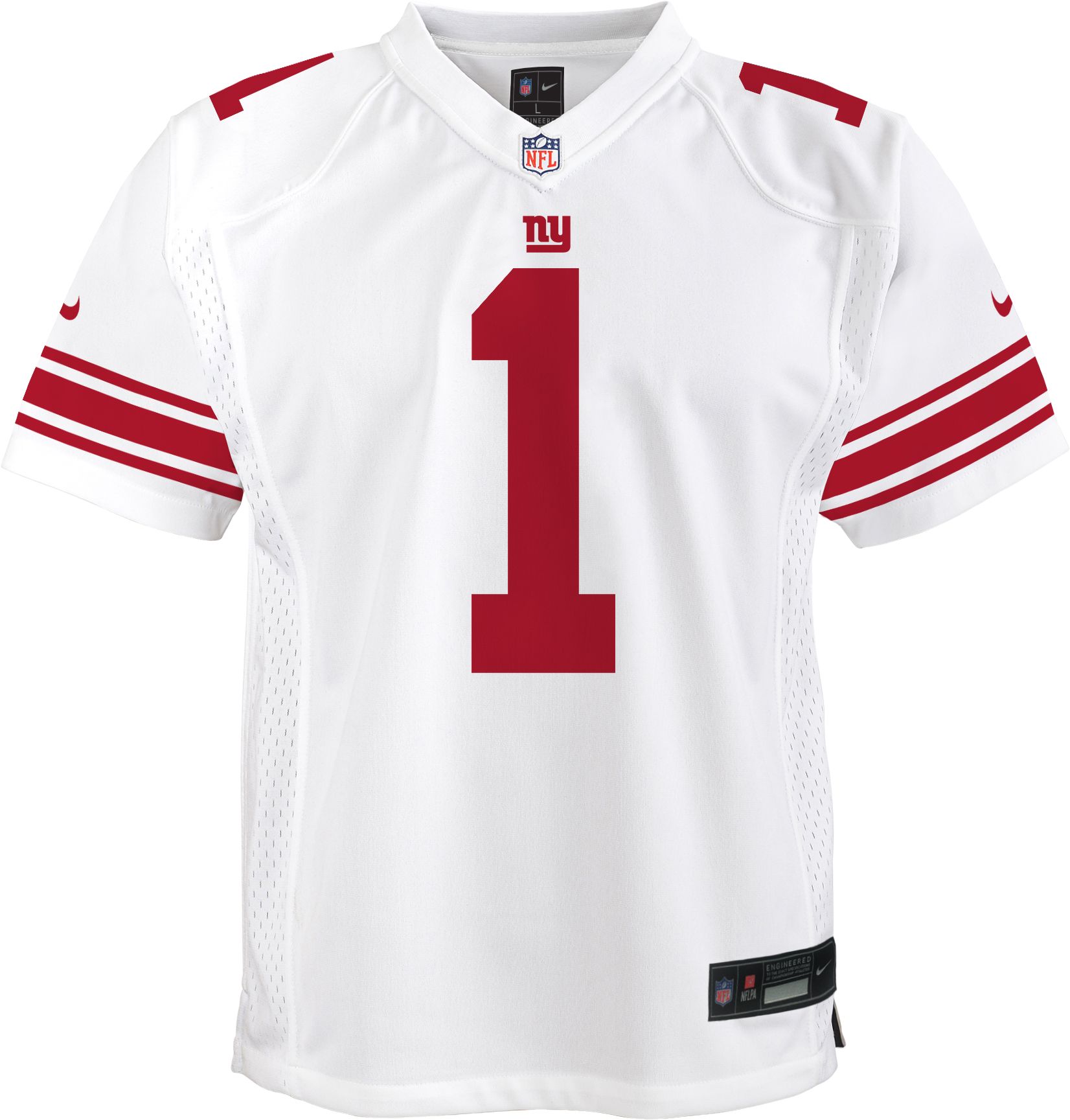 Nike Youth New York Giants Malik Nabers #1 White Game Jersey product image