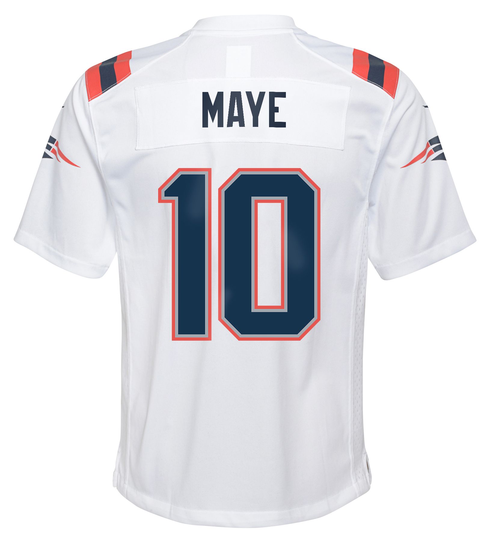 Nike Youth New England Patriots Drake Maye #10 White Game Jersey product image