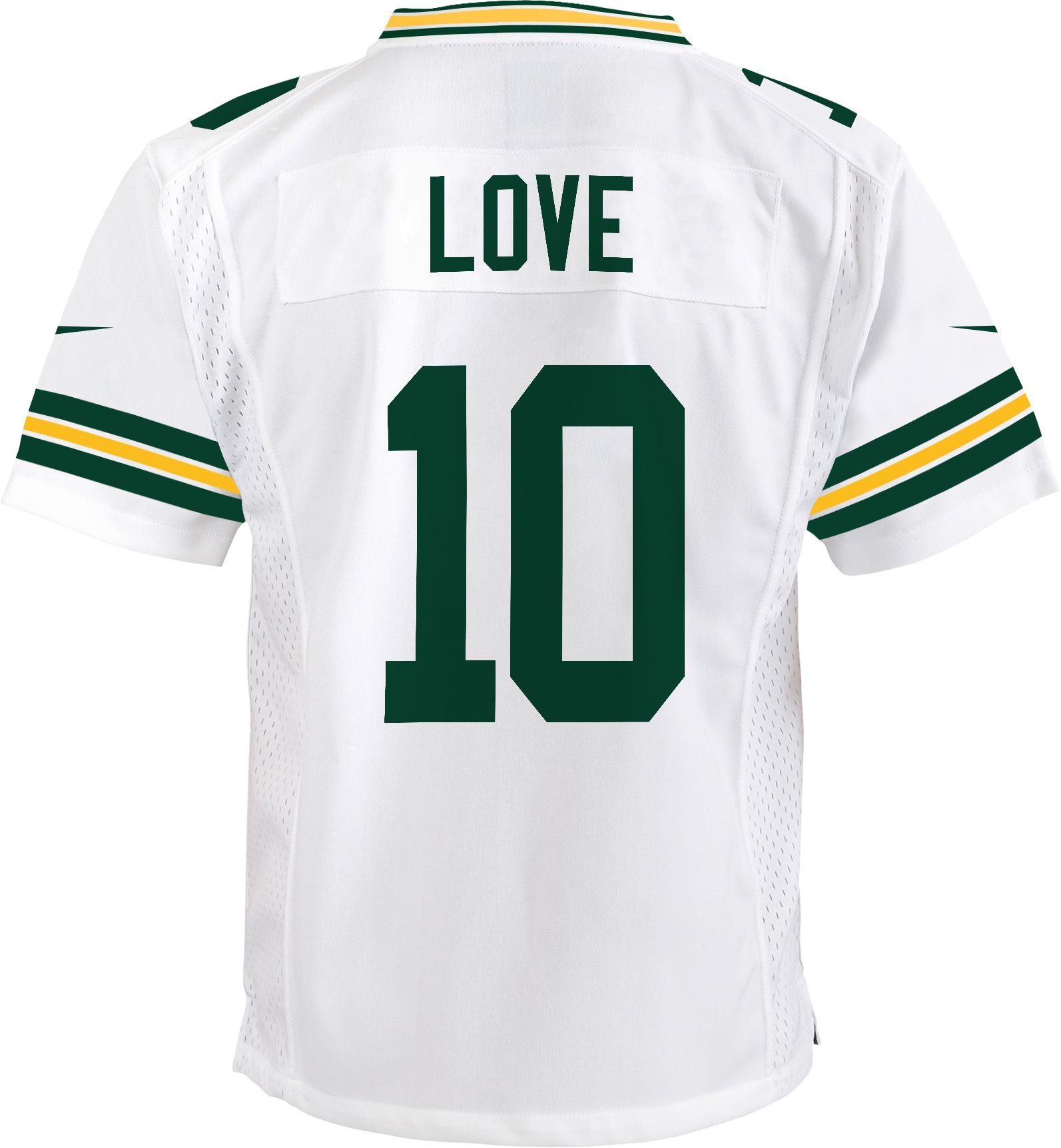 Nike Youth Green Bay Packers Jordan Love #10 White Game Jersey