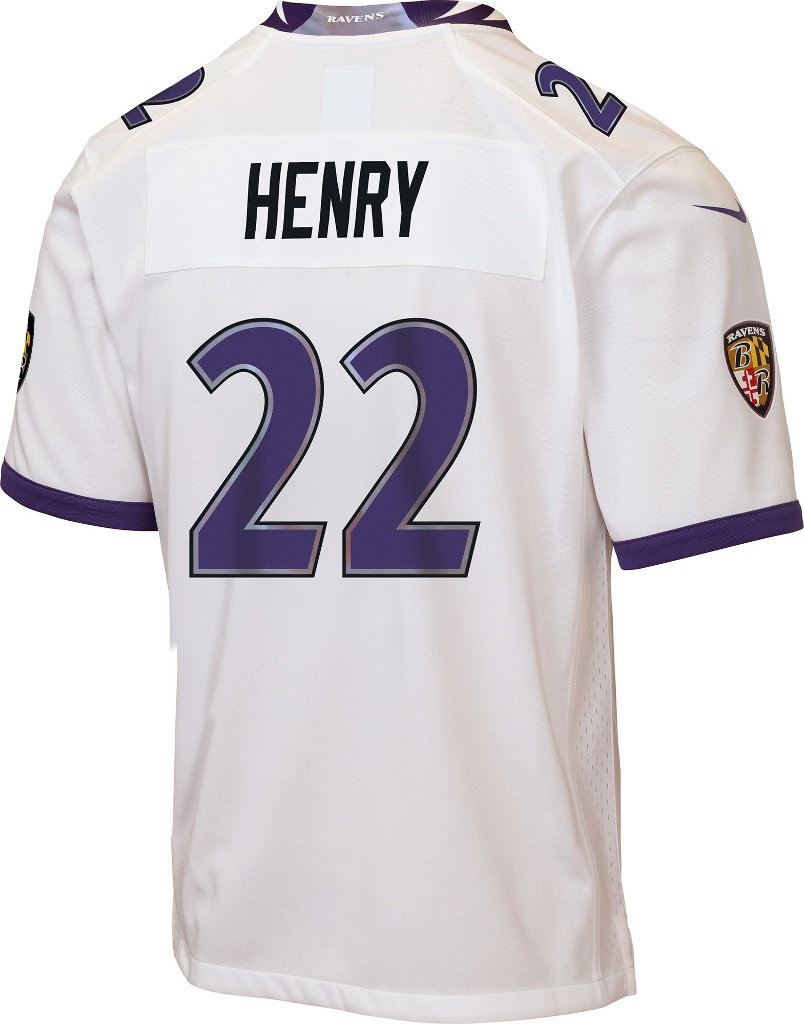 Nike Youth Baltimore Ravens Derrick Henry #22 White Road Game Jersey product image