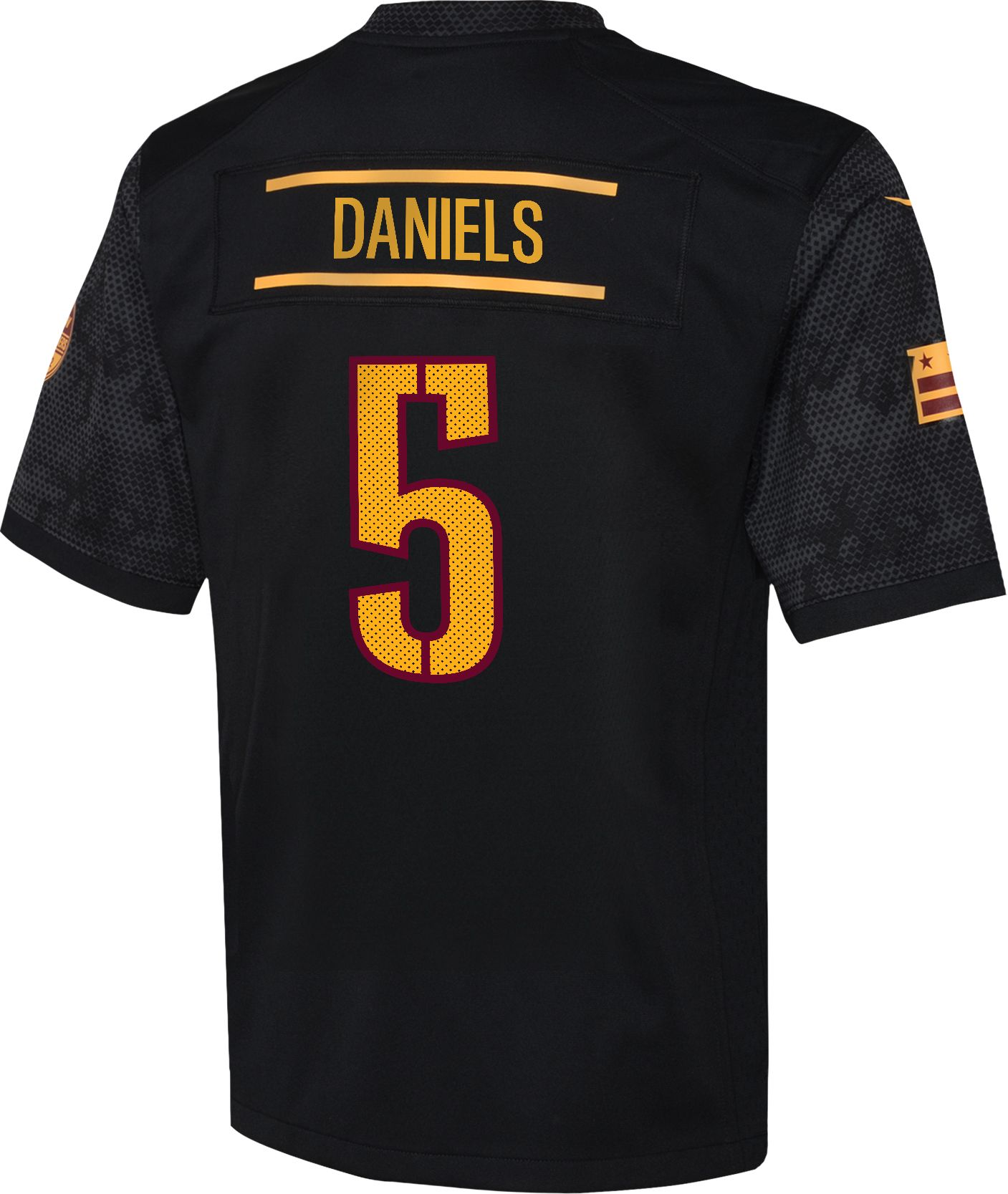 Nike Youth Washington Commanders Jayden Daniels #5 Black Game Jersey product image