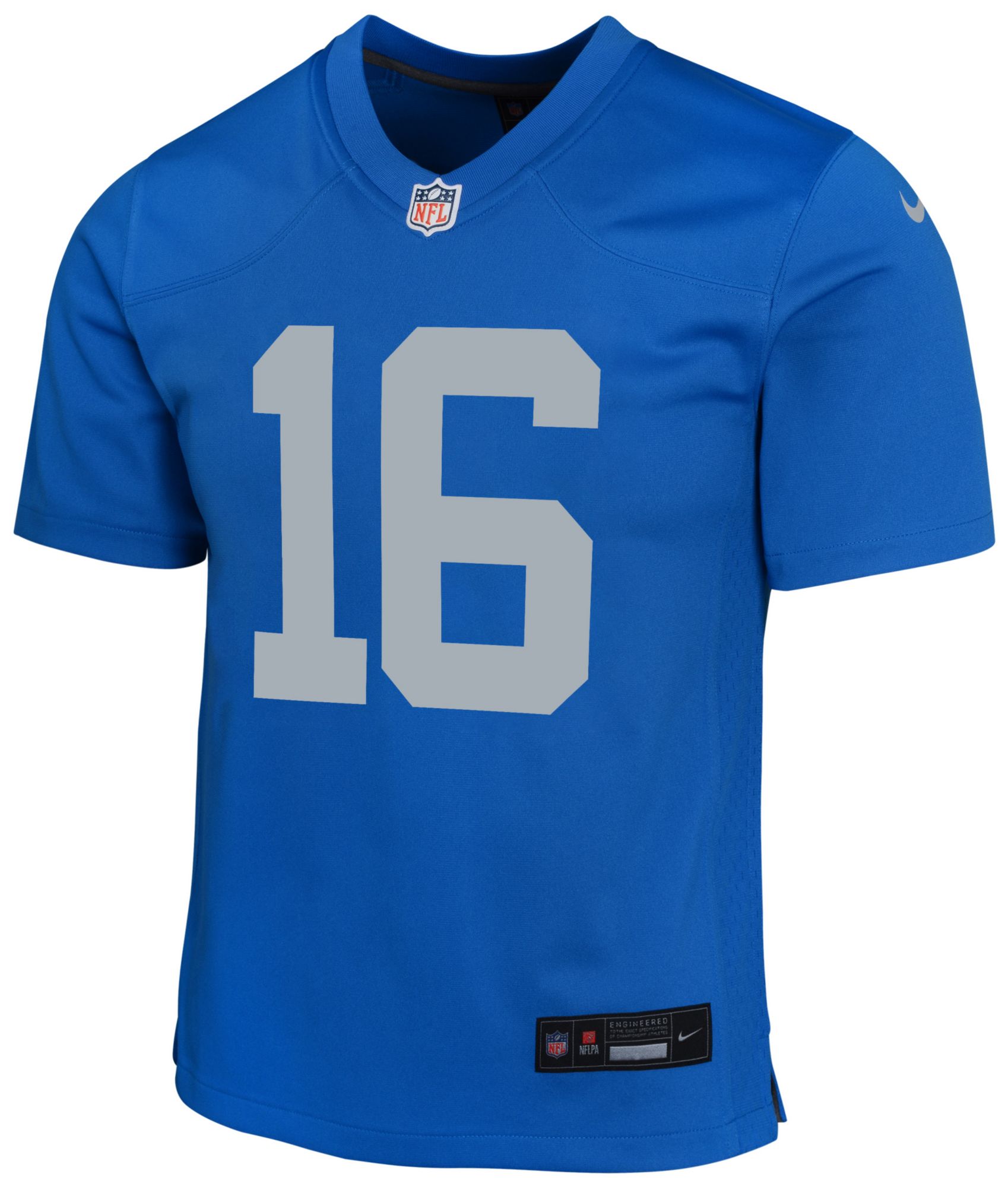  PRO FIT JERSEY blue メンズ Mサイズ Nike Youth Detroit Lions Jared Goff #16 Blue Spark Alternate Game