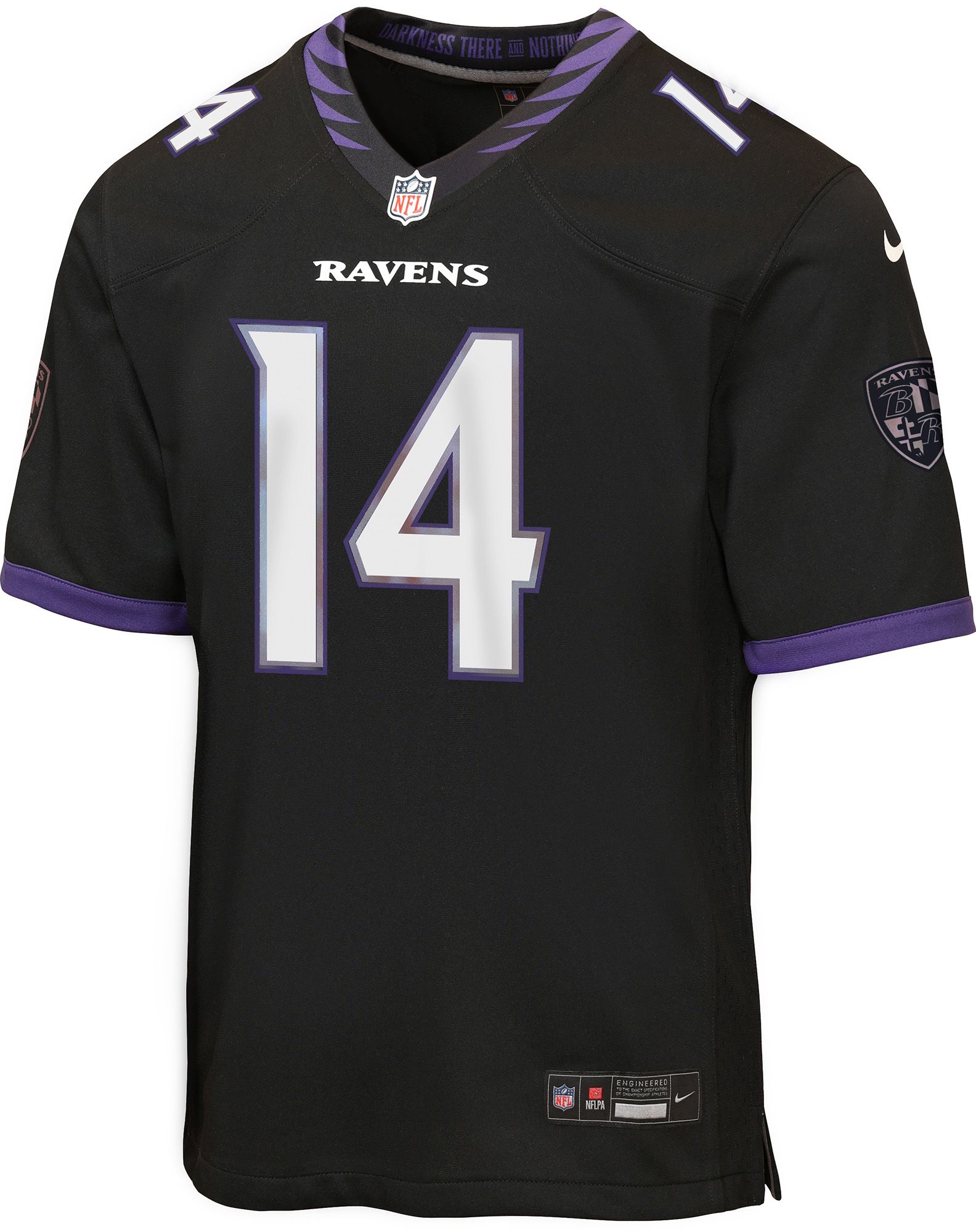 Nike Youth Baltimore Ravens Kyle Hamilton #14 Black Alternate Game Jersey product image