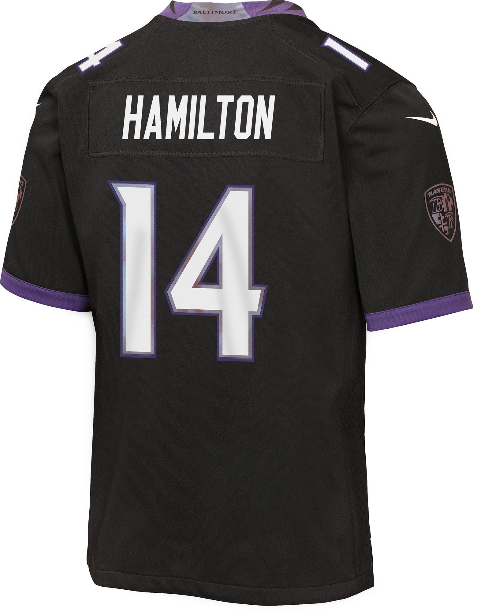 Nike Youth Baltimore Ravens Kyle Hamilton #14 Black Alternate Game Jersey product image