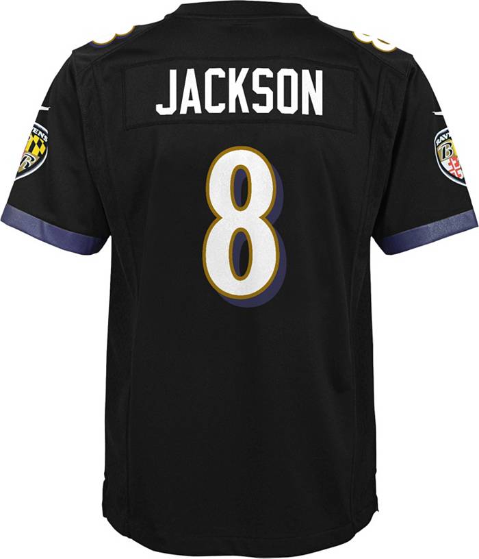 Limited Youth Lamar Jackson Black Alternate Jersey - #8 Football