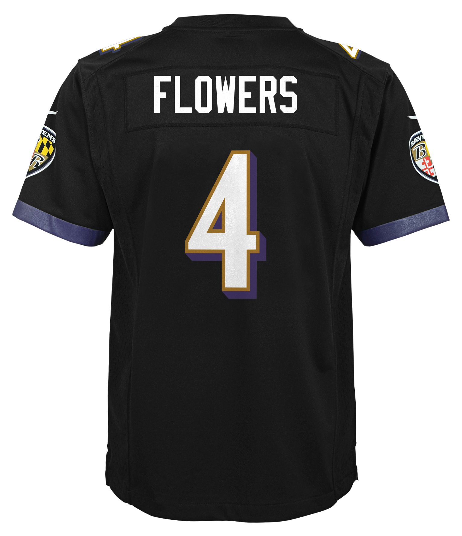 Nike Youth Baltimore Ravens Zay Flowers #4 Black Alternate Game Jersey product image