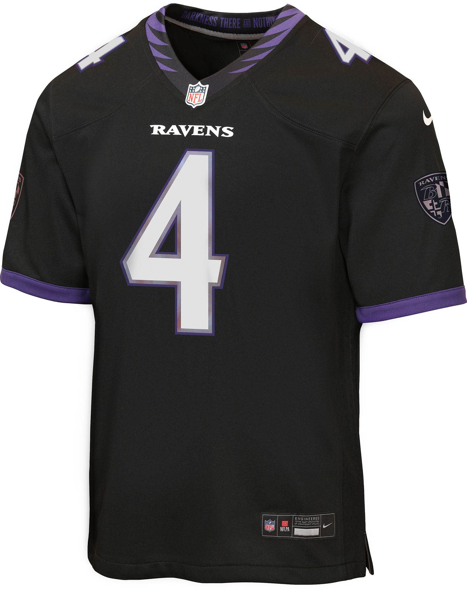 Nike Youth Baltimore Ravens Zay Flowers #4 Black Alternate Game Jersey product image