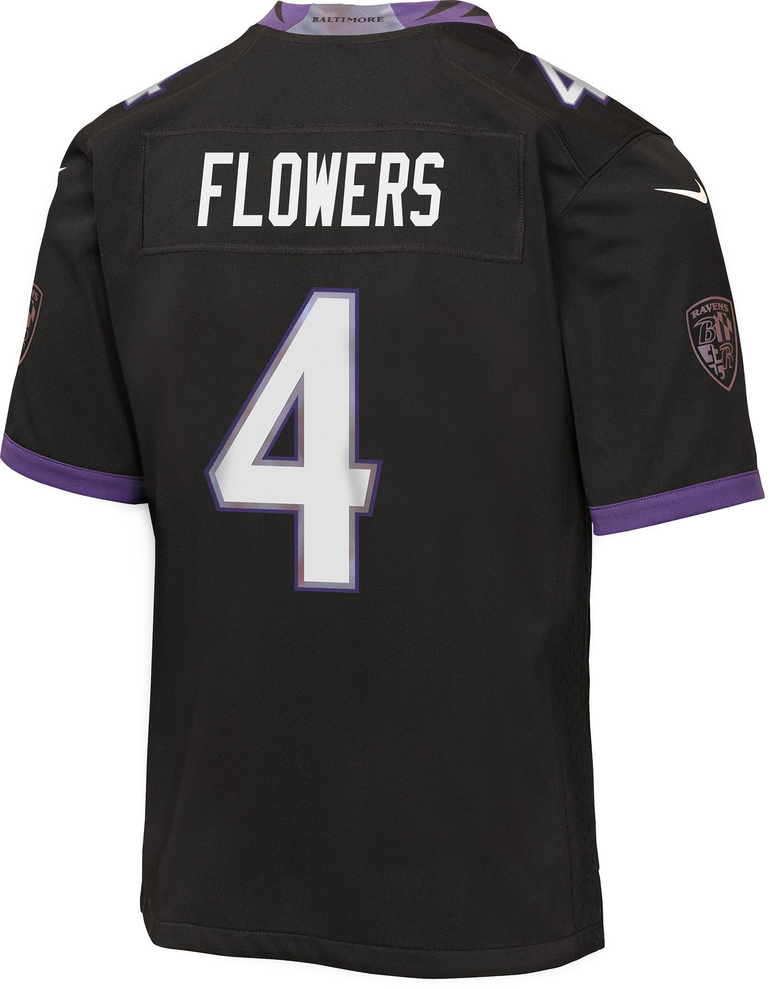 Nike Youth Baltimore Ravens Zay Flowers #4 Black Alternate Game Jersey product image