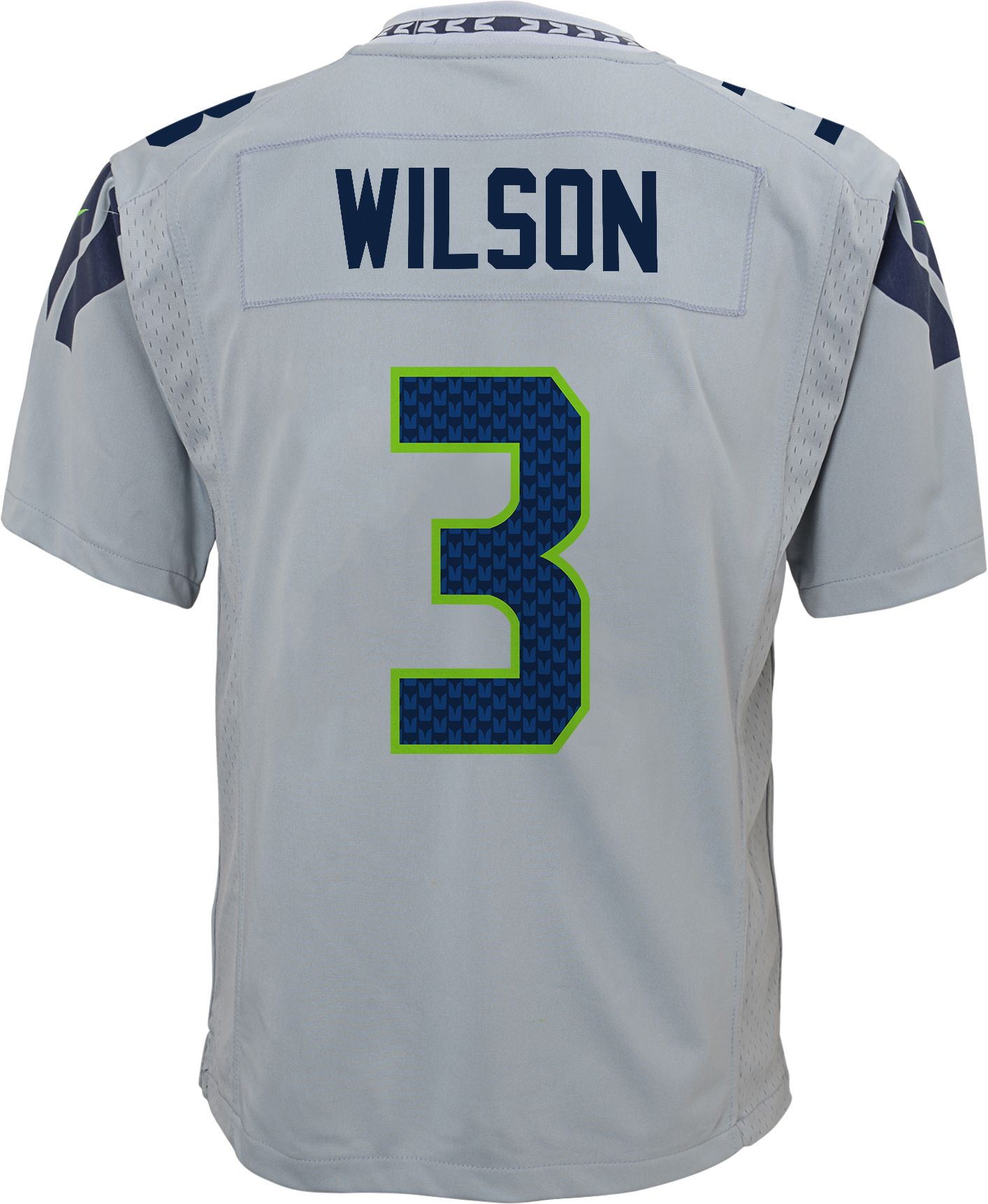 Nike Youth Seattle Seahawks Russell Wilson #3 Grey Alternate Game Jersey product image