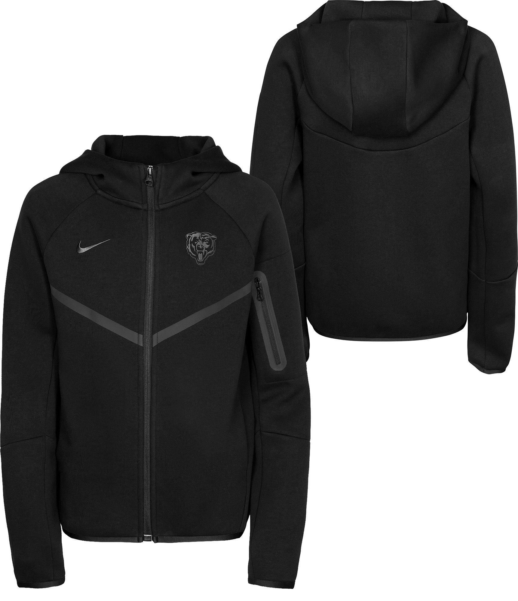 Nike Youth Chicago Bears Tech Fleece Full-Zip Hoodie | Dick's Sporting ...
