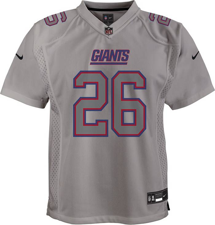 Nike Youth New York Giants Saquon Barkley #26 Atmosphere Grey Game