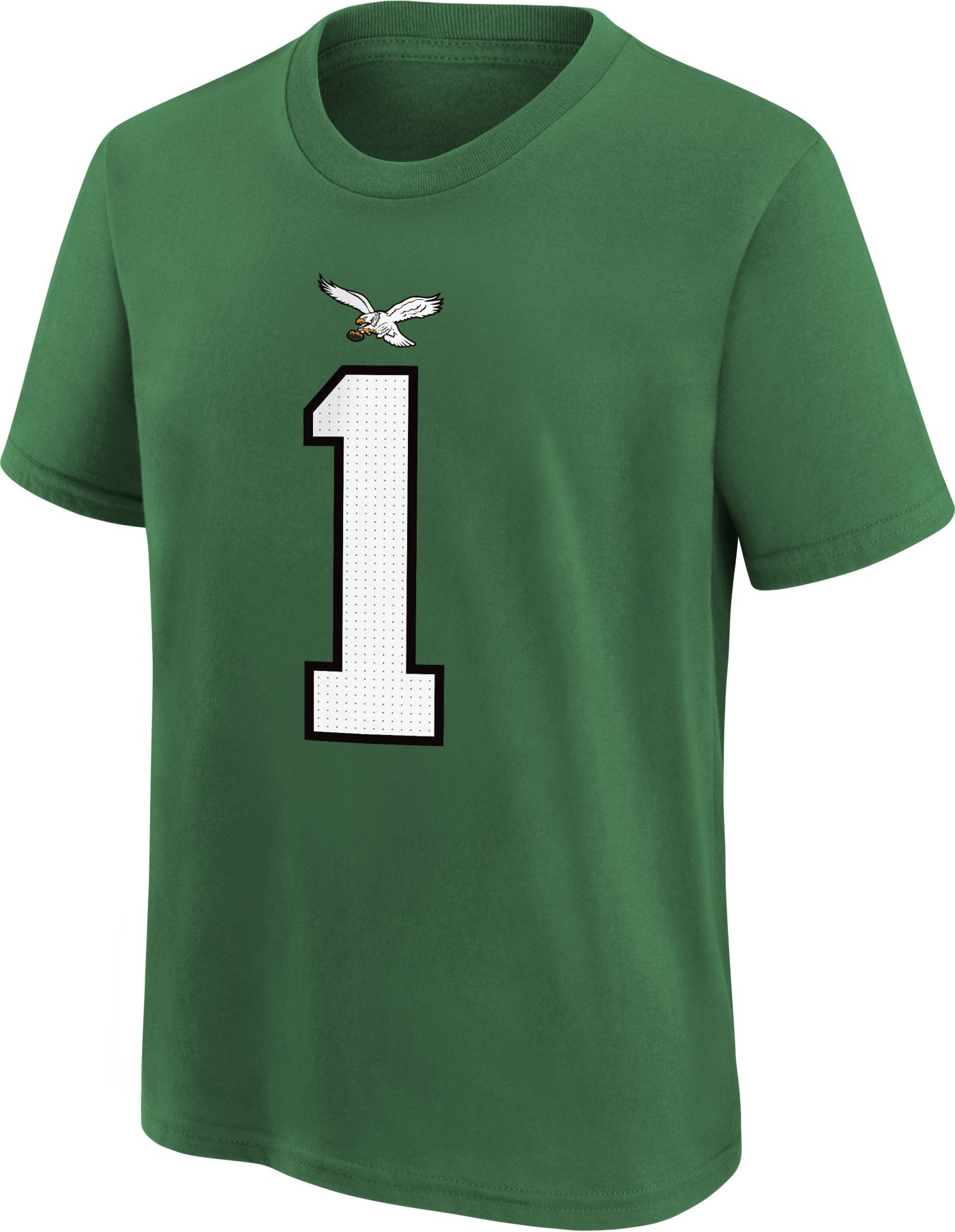 Nike Youth Philadelphia Eagles Jalen Hurts 1 Kelly Green Throwback T Shirt Dick s Sporting Goods