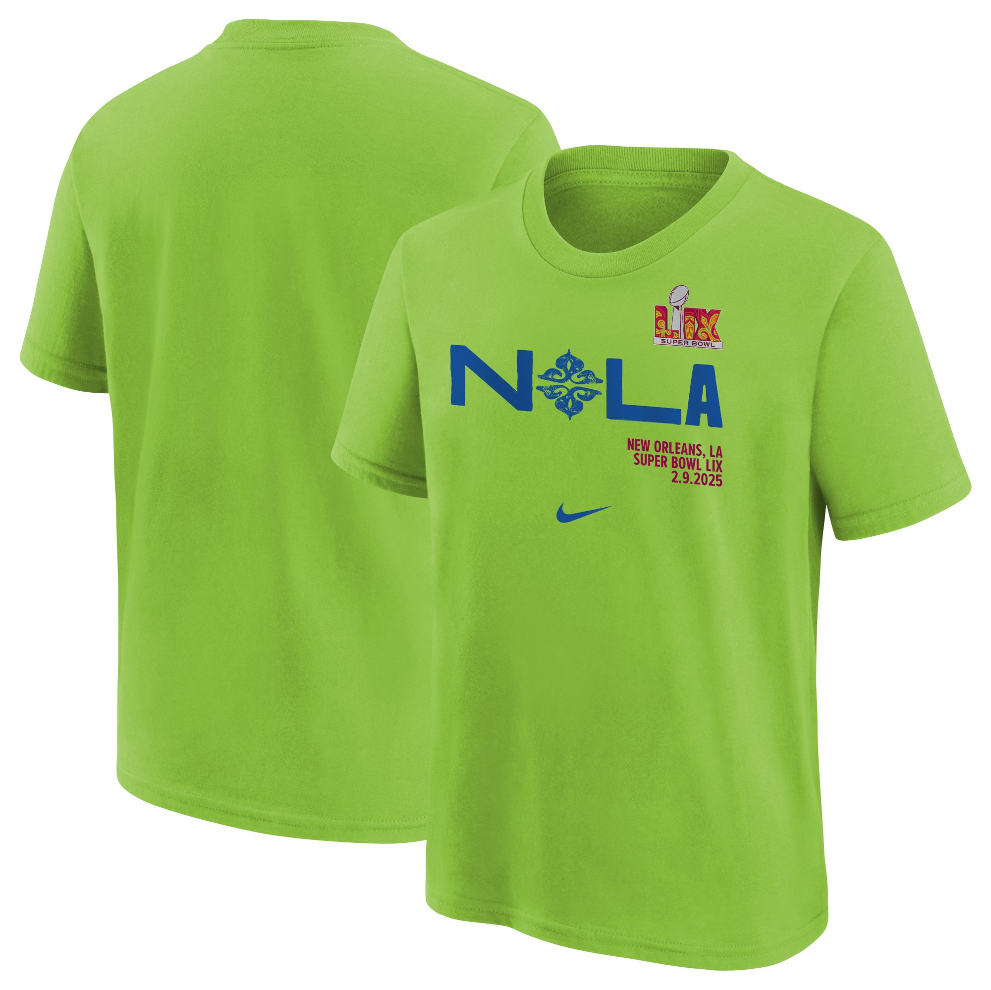 Nike Youth NFL Super Bowl LIX Nola Action Green T-Shirt product image