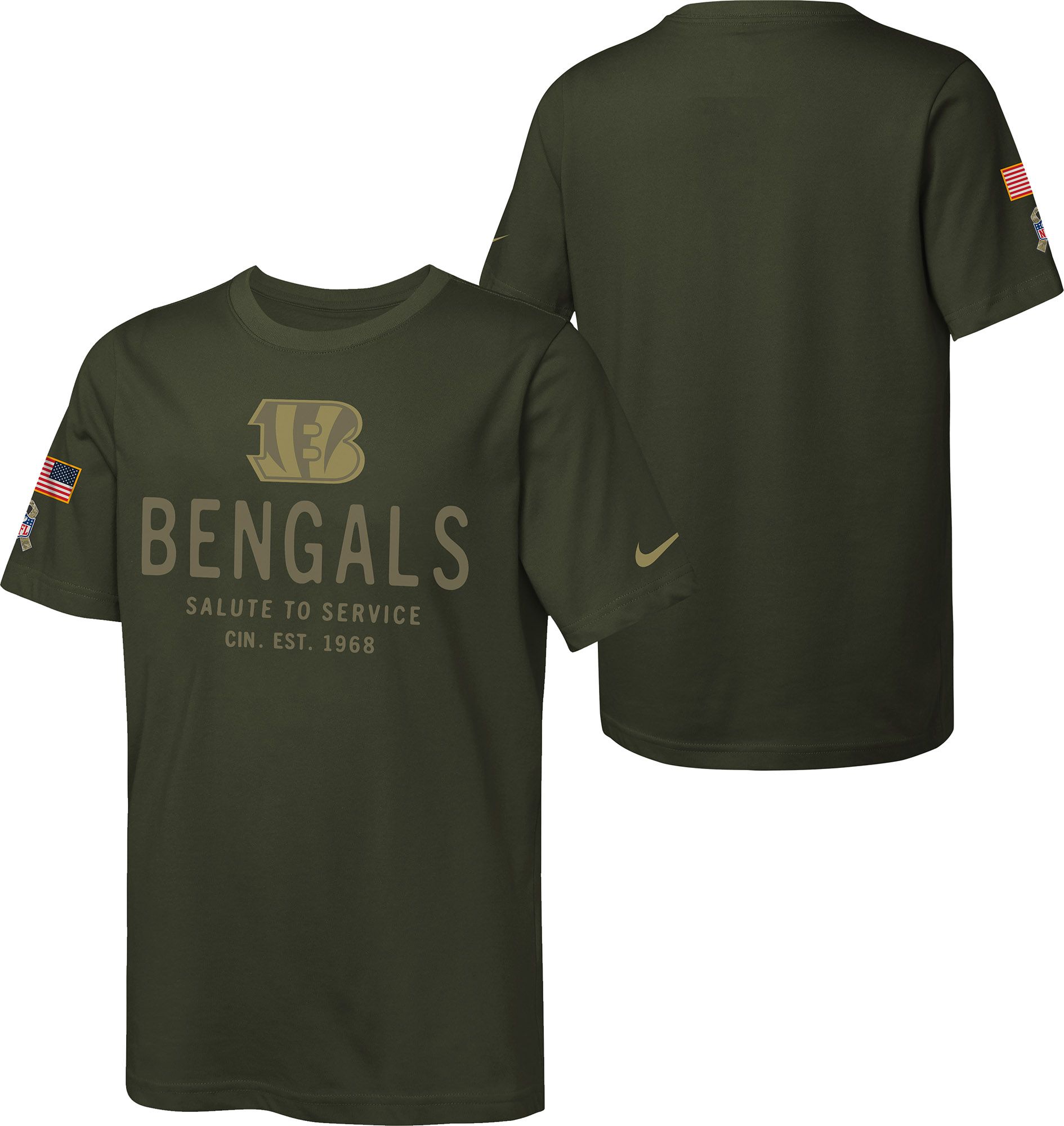 Nike Youth Cincinnati Bengals Sequoia Salute to Service 2025 Dri-FIT T-Shirt product image