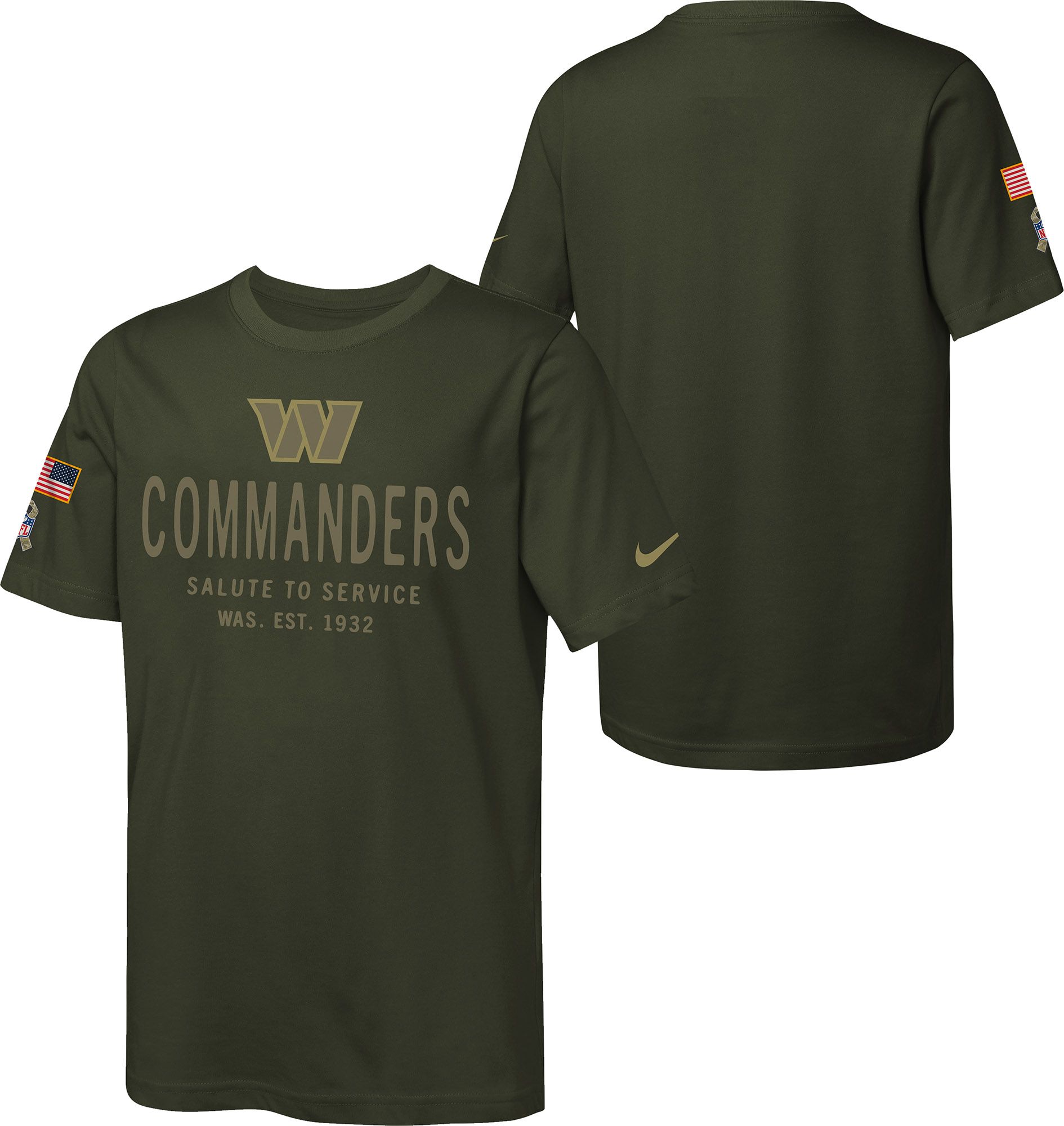 Nike Youth Washington Commanders Sequoia Salute to Service 2025 Dri-FIT T-Shirt product image