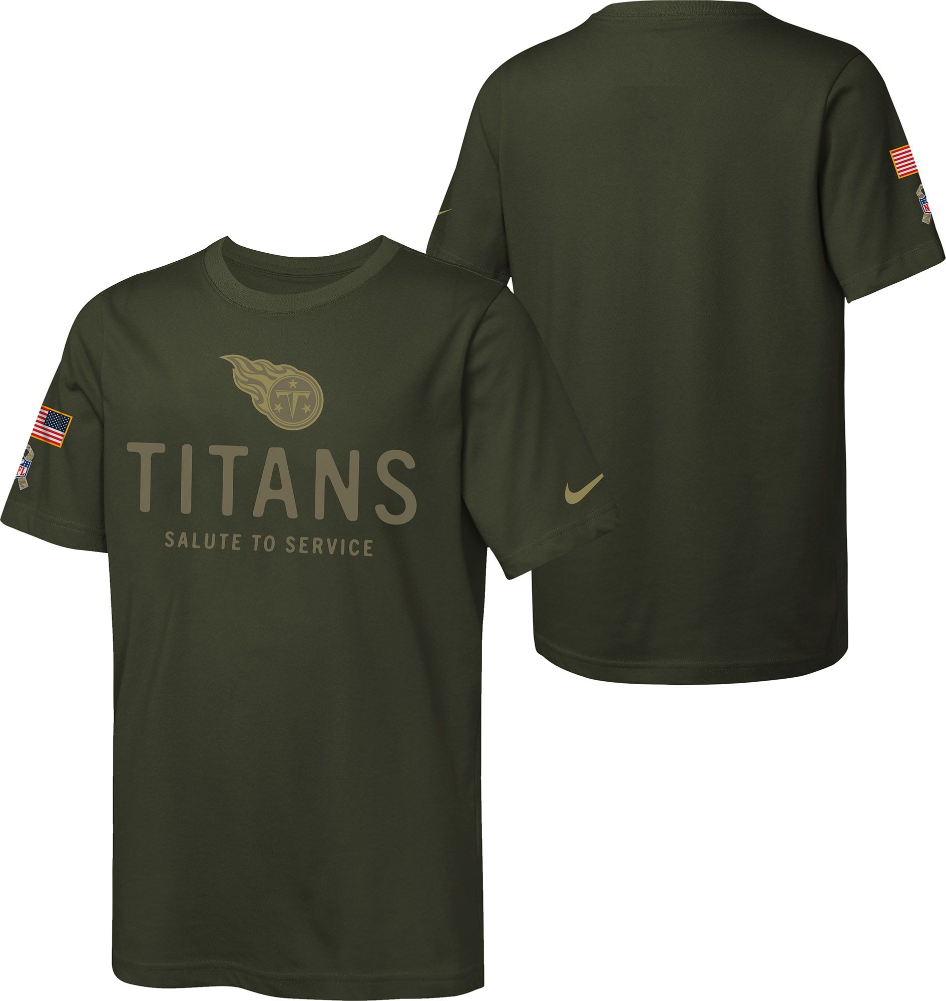 Nike Youth Tennessee Titans Sequoia Salute to Service 2025 Dri-FIT T-Shirt product image