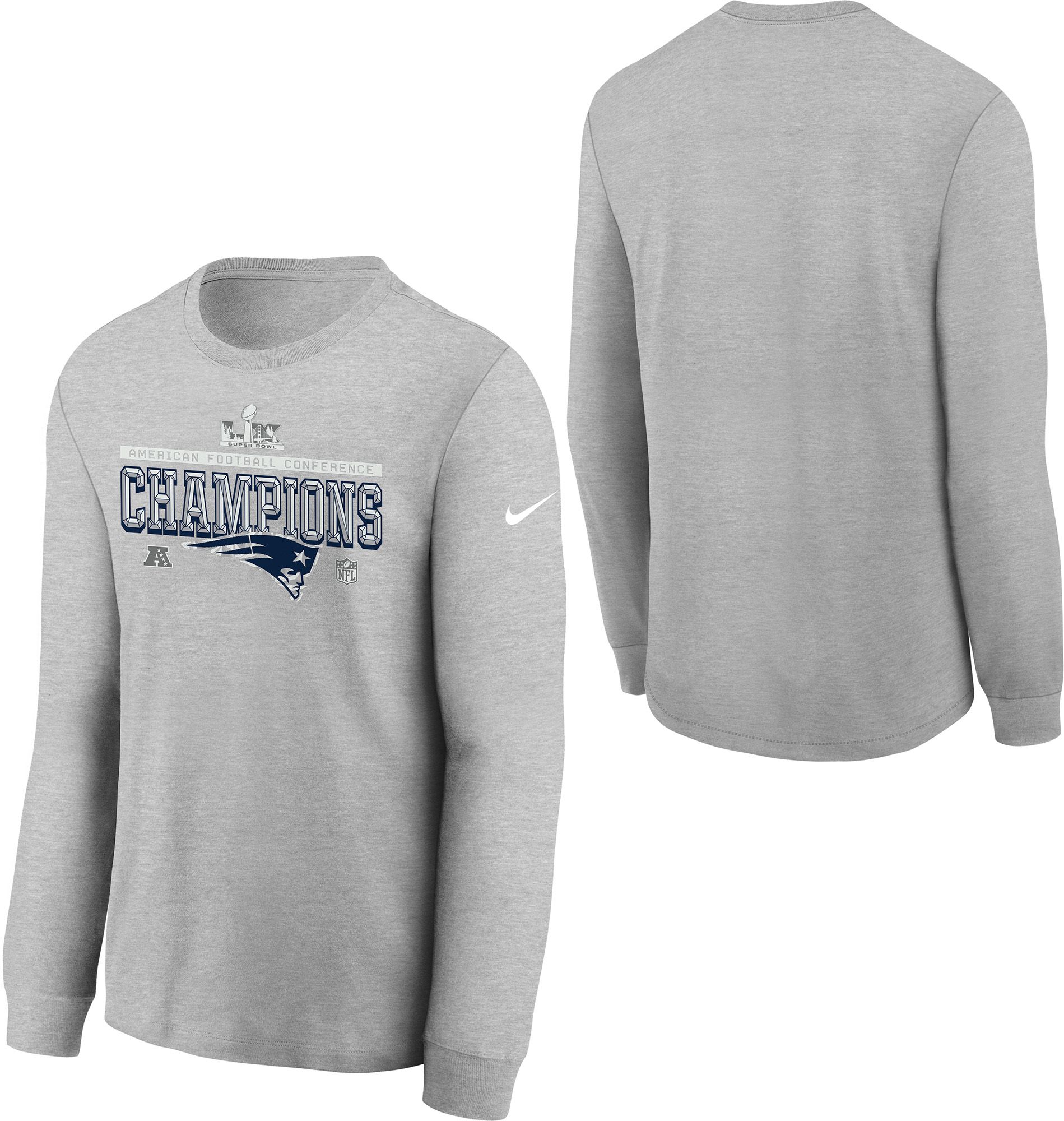 Nike Youth 2025-26 AFC Champions New England Patriots Locker Room Long Sleeve Shirt product image