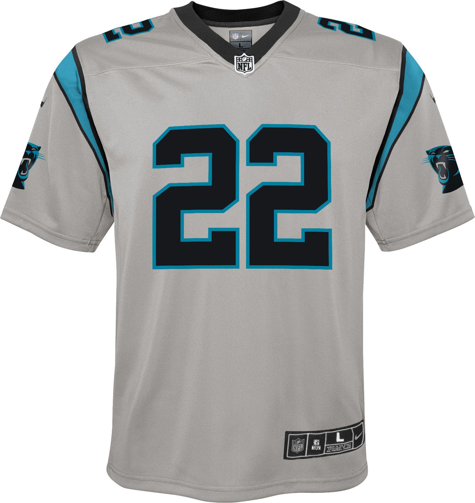 Nike Youth Carolina Panthers Christian McCaffrey #22 Silver Game Jersey product image