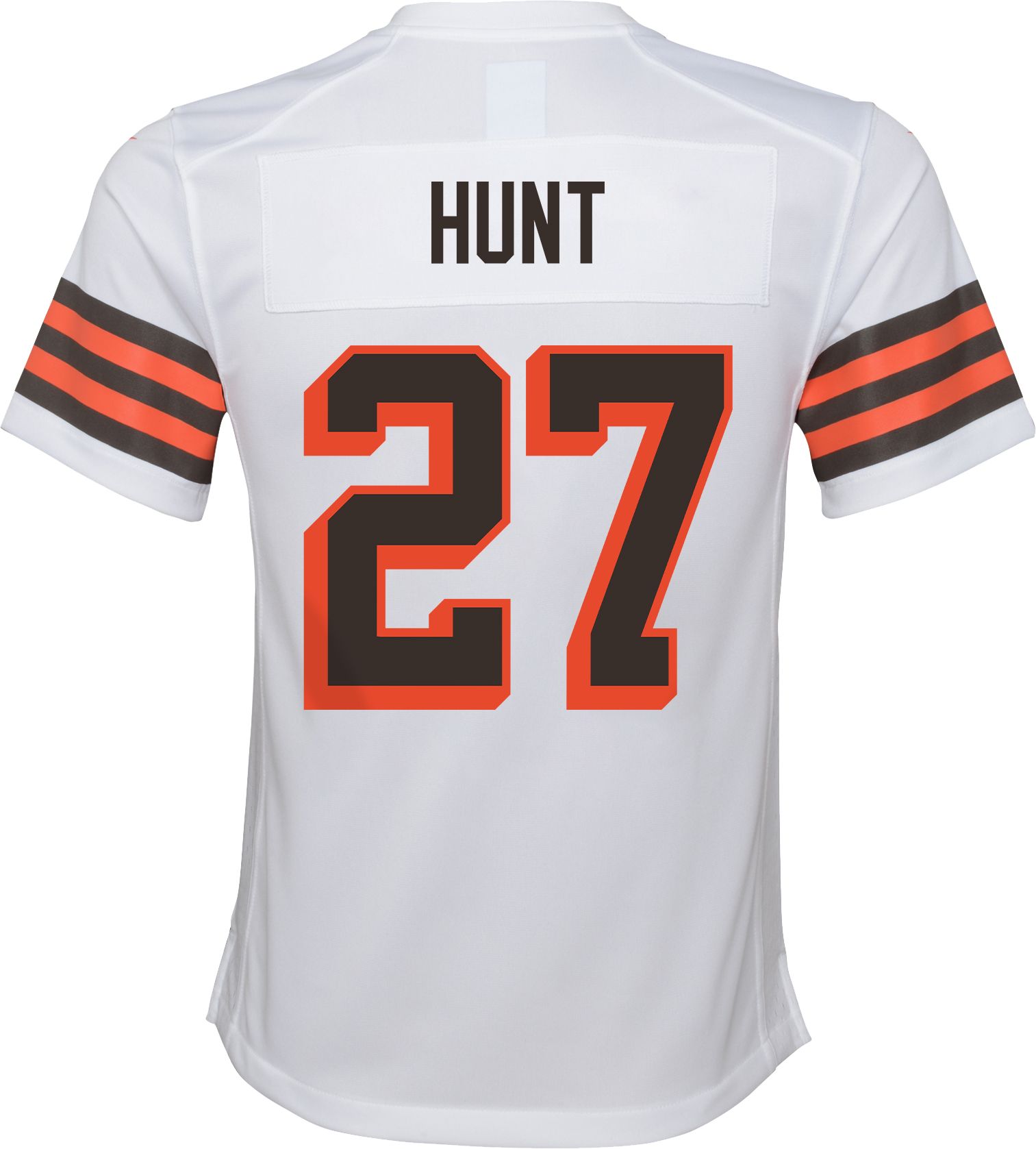 Cleveland Browns No27 Kareem Hunt Men's Nike Black Golden Limited 100 Jersey