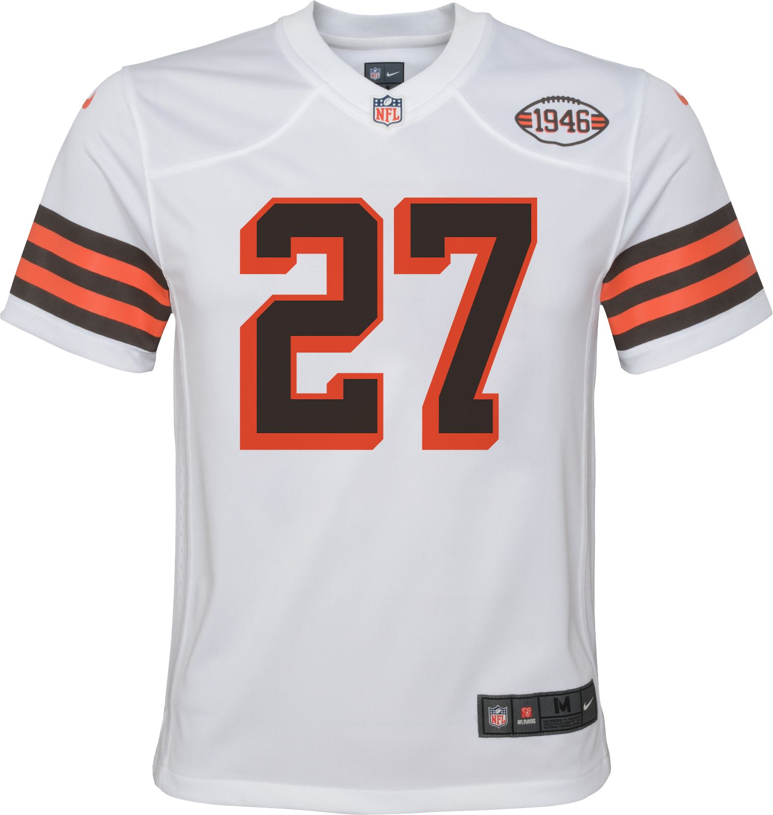 Nike Youth Cleveland Browns Kareem Hunt #27 Alternate White Game Jersey