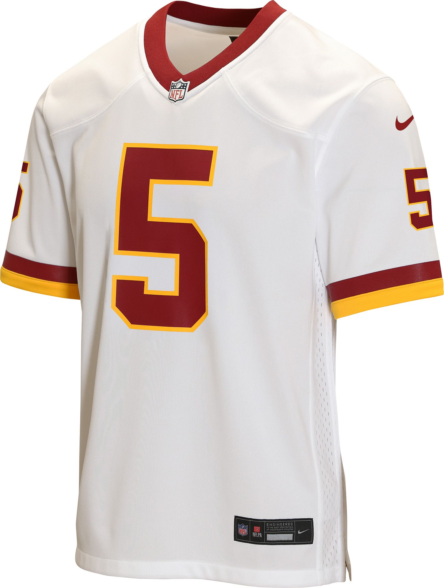 Nike Youth Washington Commanders Jayden Daniels #5 White Away Game Jersey product image