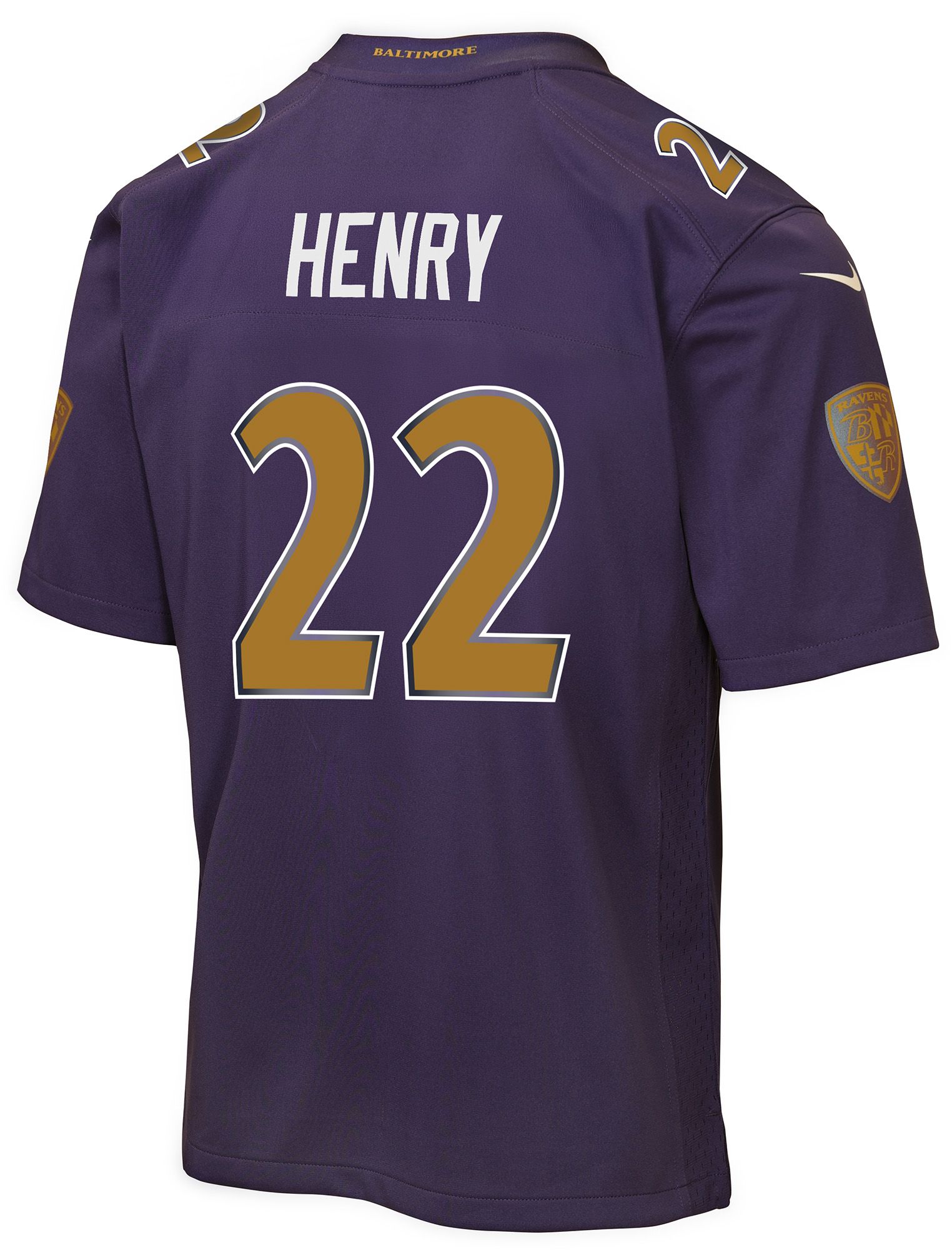 Nike Youth Baltimore Ravens Derrick Henry #22 Black Alternate Game Jersey product image