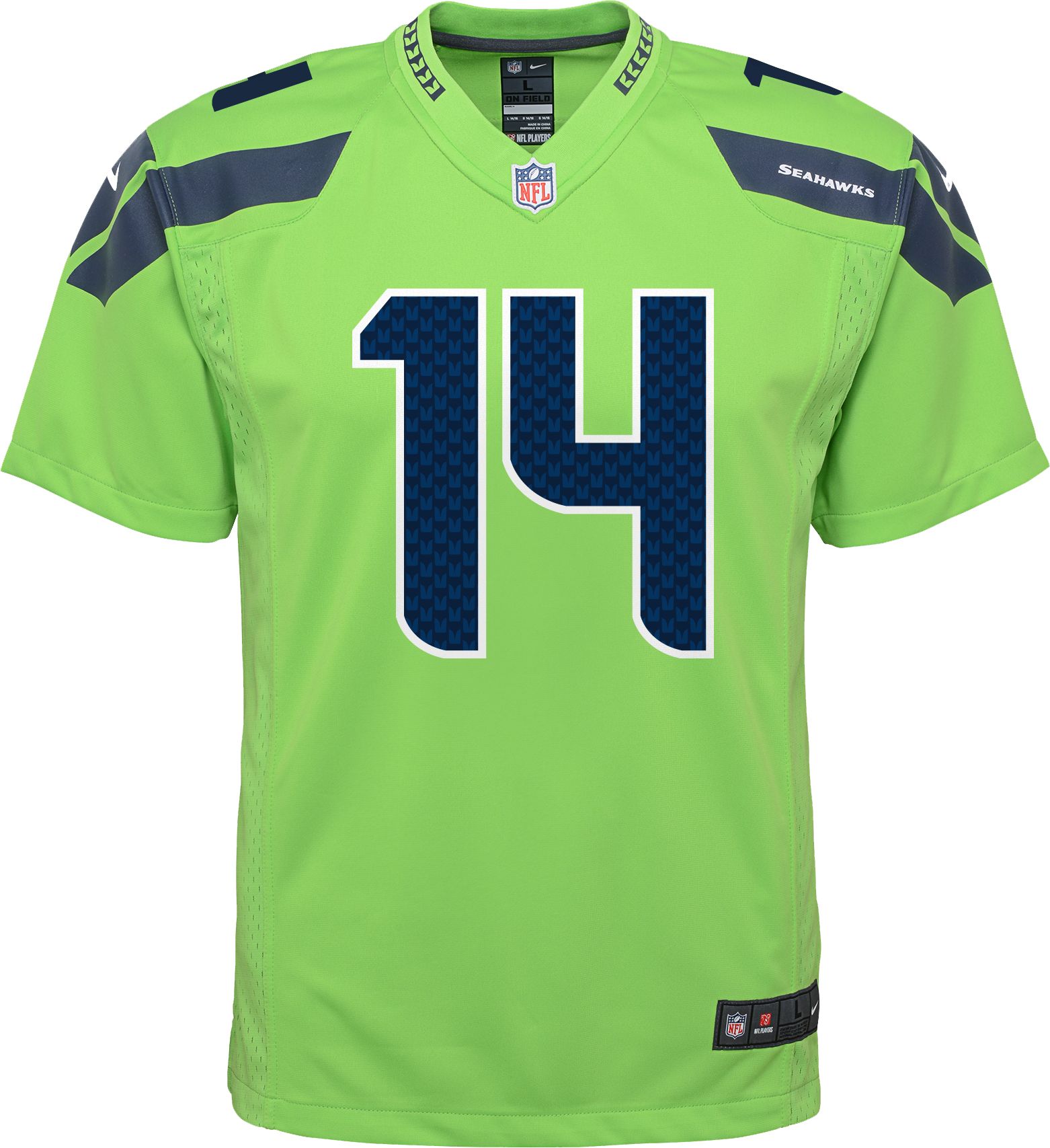 Nike Youth Seattle Seahawks DK Metcalf #14 Turbo Green Game Jersey product image