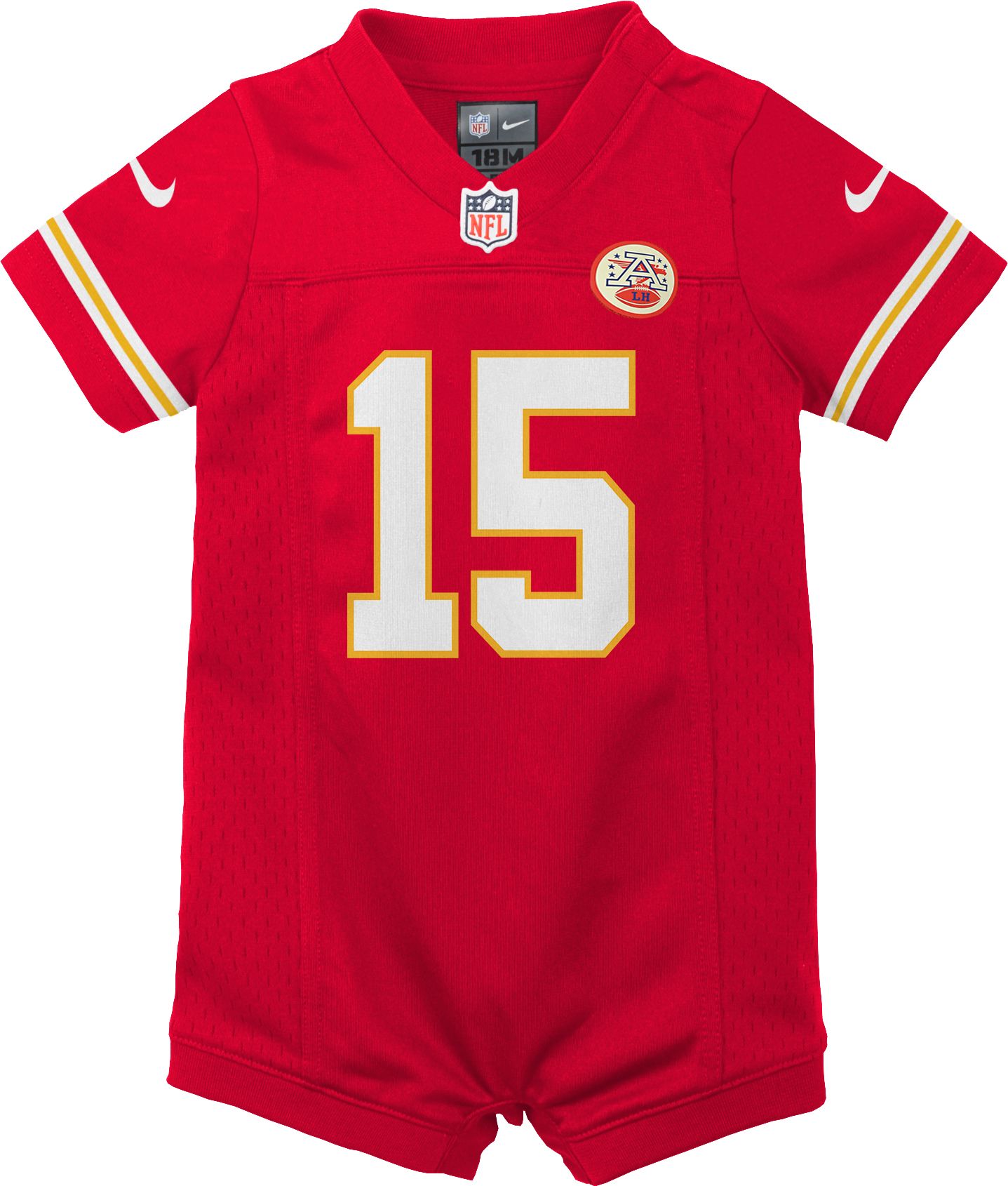 Nike Infant Kansas City Chiefs Patrick Mahomes #15 Red Romper Jersey product image