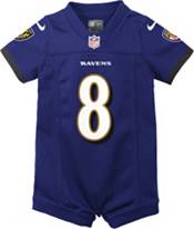 Nike Infant Baltimore Ravens Lamar Jackson #8 Romper Jersey product image