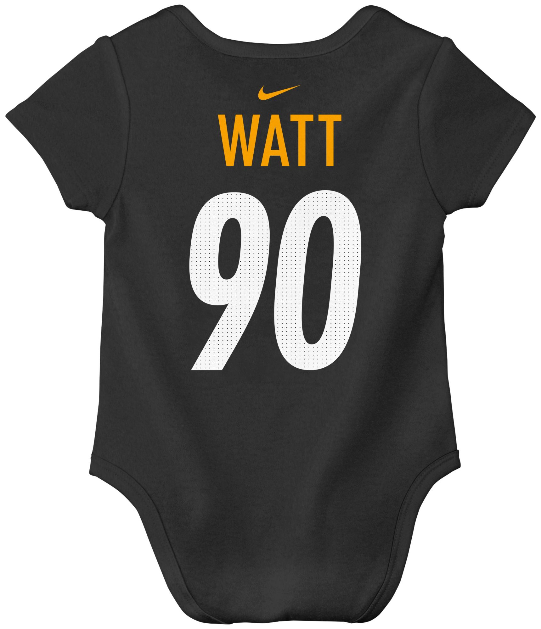 Nike Infant Pittsburgh Steelers T.J. Watt #90 Black Newborn Creeper product image