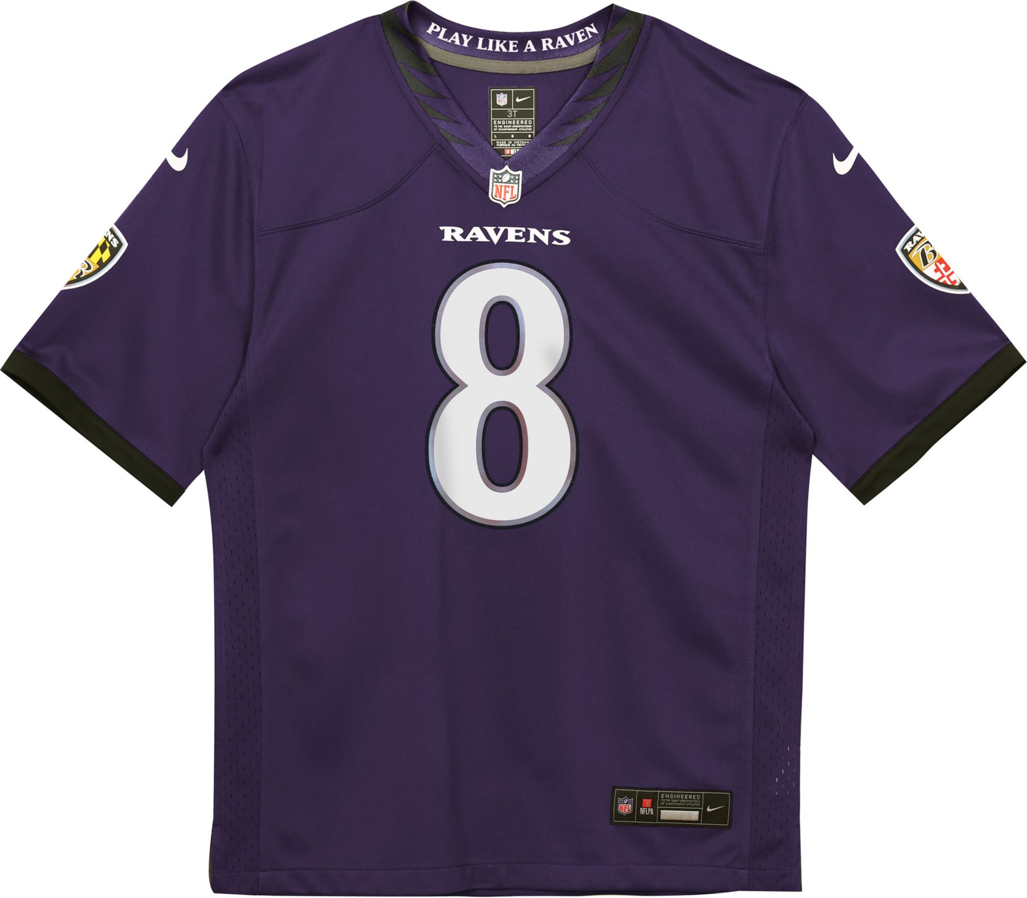 Nike Toddler Baltimore Ravens Lamar Jackson #8 Purple Home Game Jersey product image
