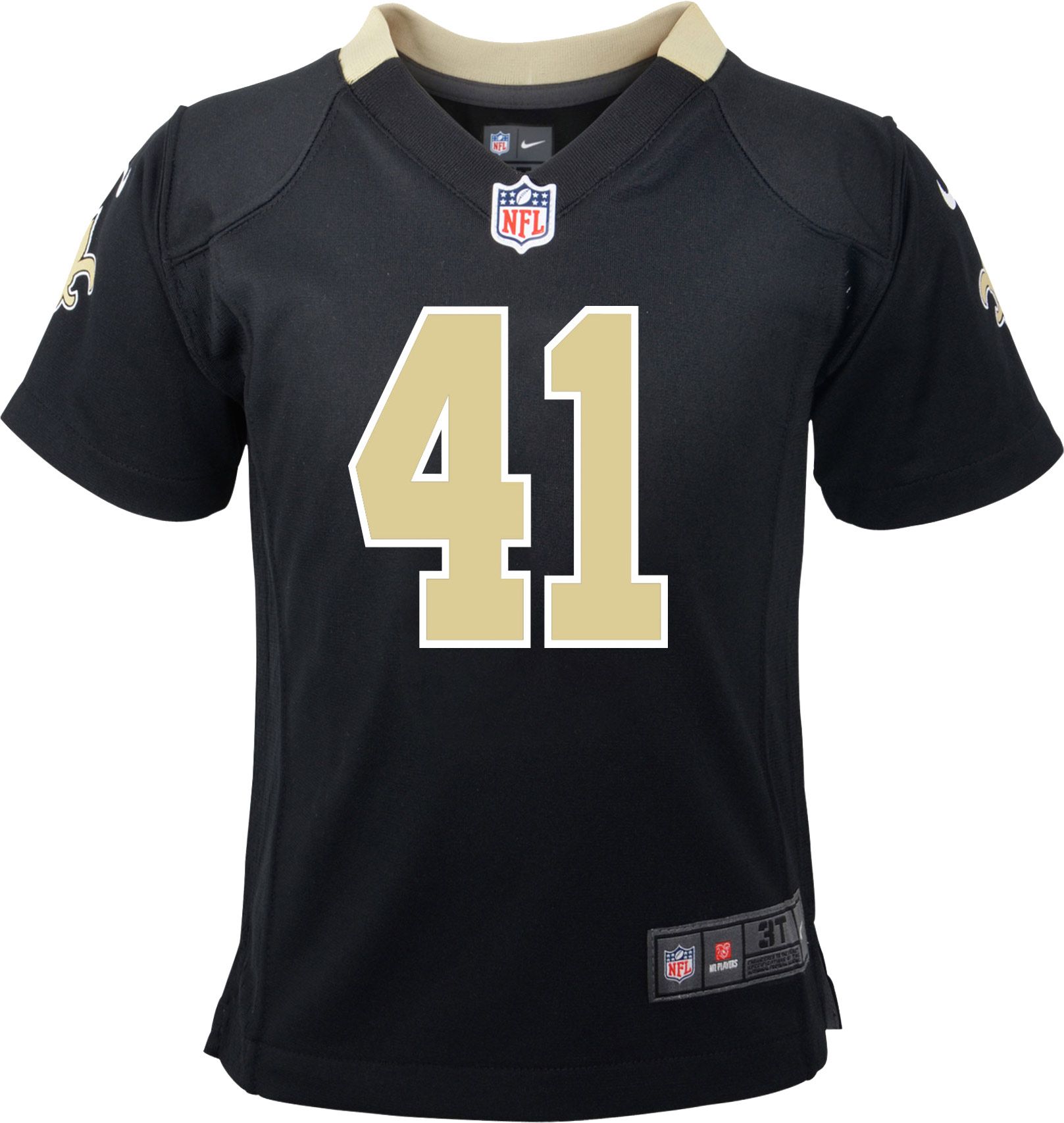 Nike Toddler New Orleans Saints Alvin Kamara #41 Black Game Jersey