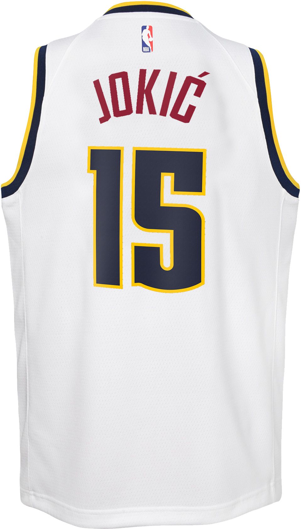 Nike Youth Denver Nuggets Nikola Jokic #15 White Dri-FIT Swingman Jersey product image