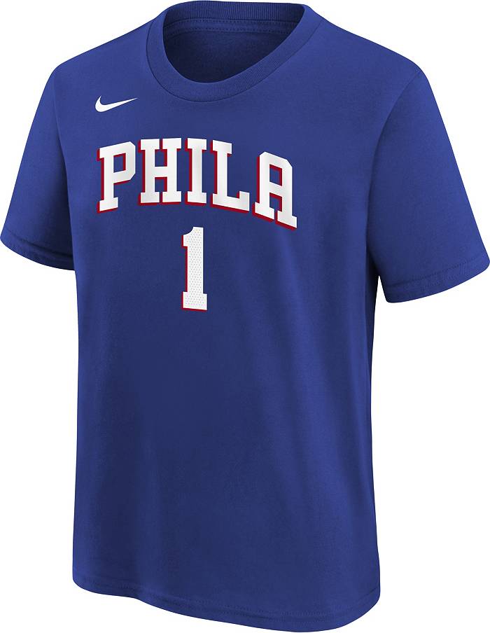 Youth Philadelphia 76ers James Harden Nike White 2022/23 City Edition Name  & Number T-Shirt