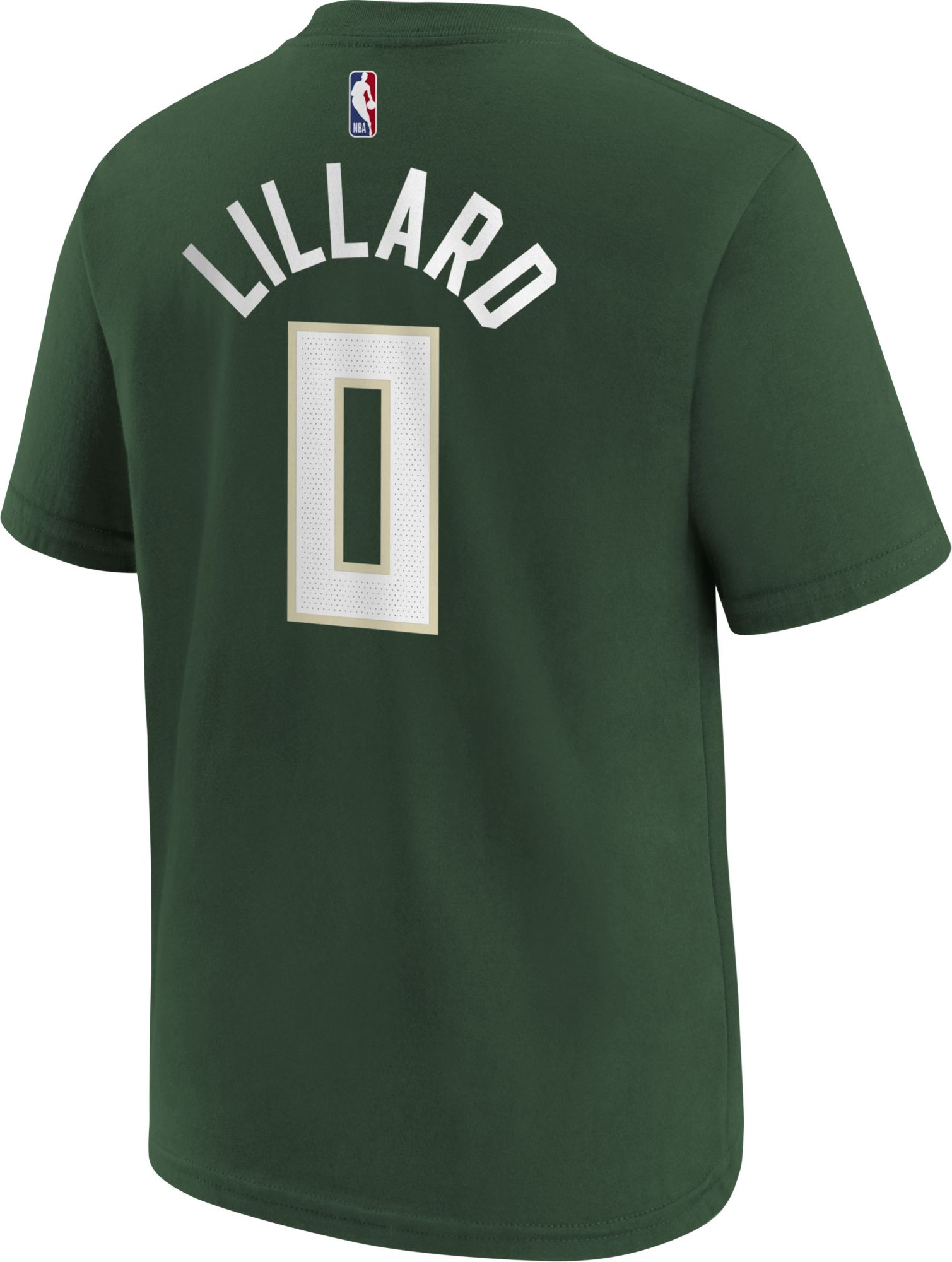 Nike Youth Green Milwaukee Bucks Damian Lillard #0 Icon T-Shirt