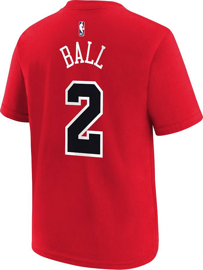 Unisex Nike Lonzo Ball Red Chicago Bulls Swingman Jersey - Icon Edition Size: Large