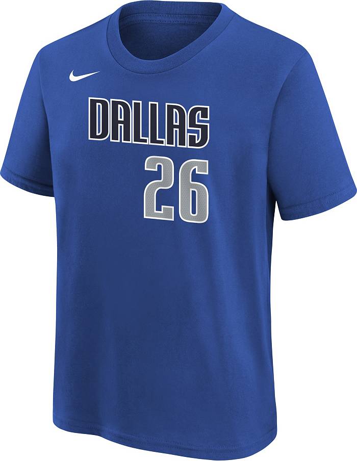 Nike Youth Dallas Mavericks Spencer Dinwiddie #26 Royal T-Shirt, Boys', Medium