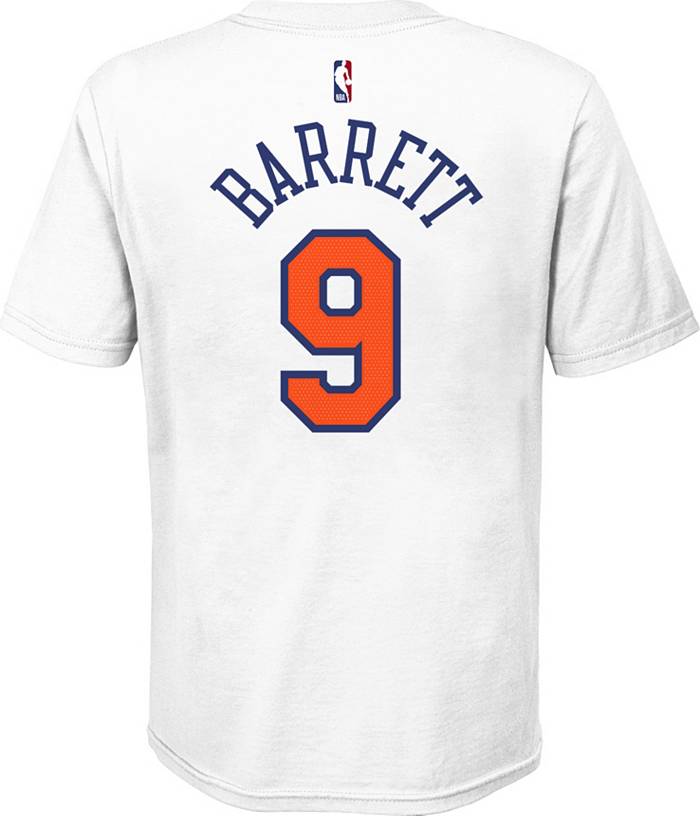 Nike Men's New York Knicks RJ Barrett #9 Dri-Fit White T-Shirt, XL
