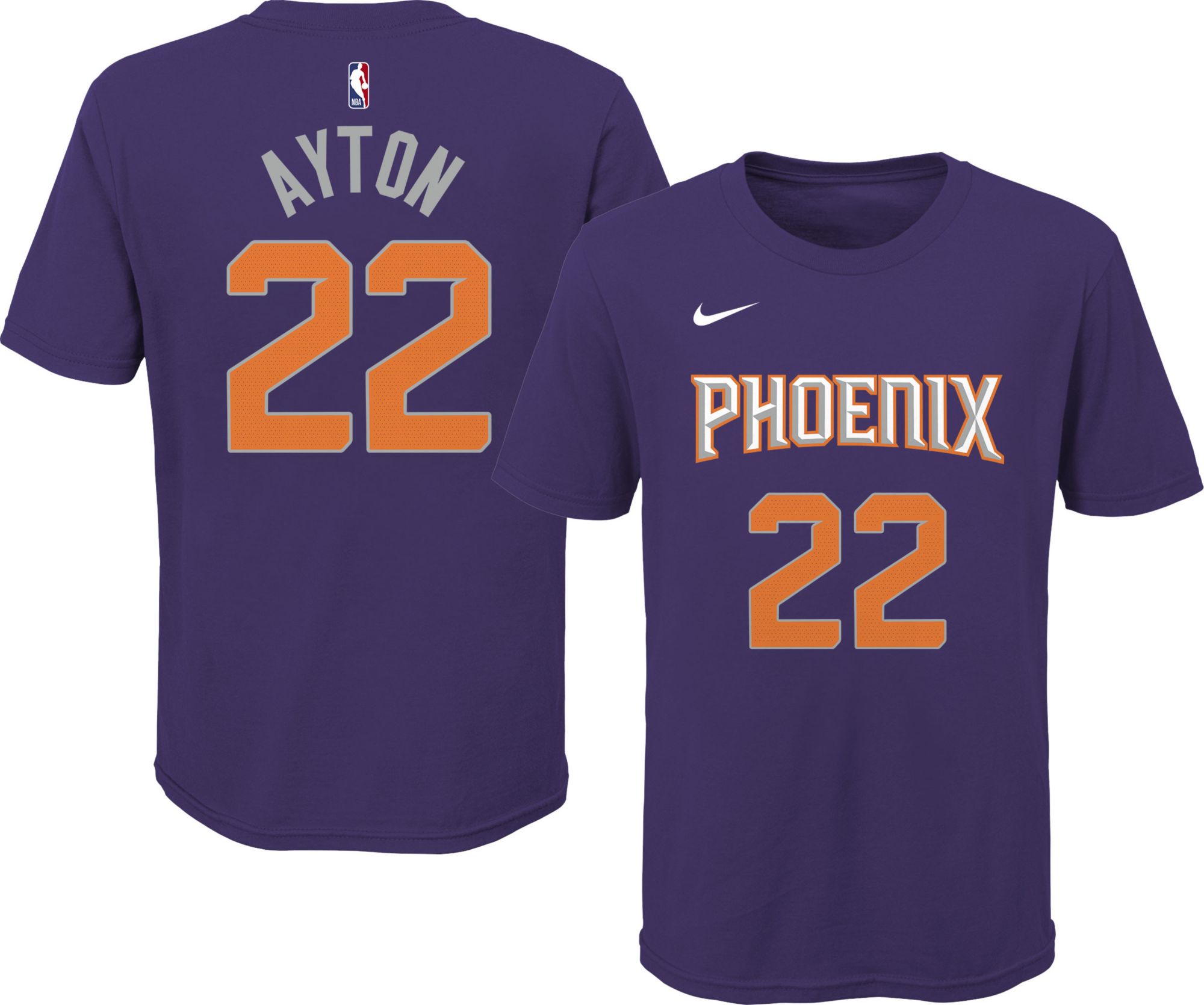 Nike Youth Phoenix Suns Deandre Ayton #22 Purple T-Shirt product image
