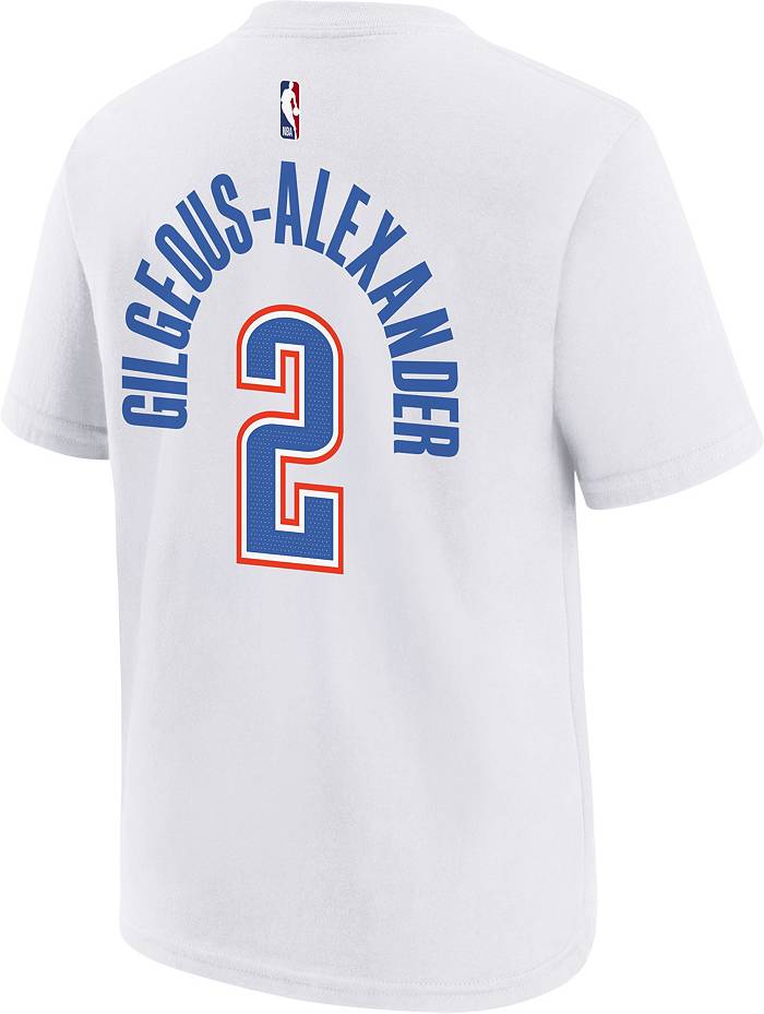 Nike Youth Oklahoma City Thunder Shai Gilgeous-Alexander #2 T-Shirt - White - L - L (Large)